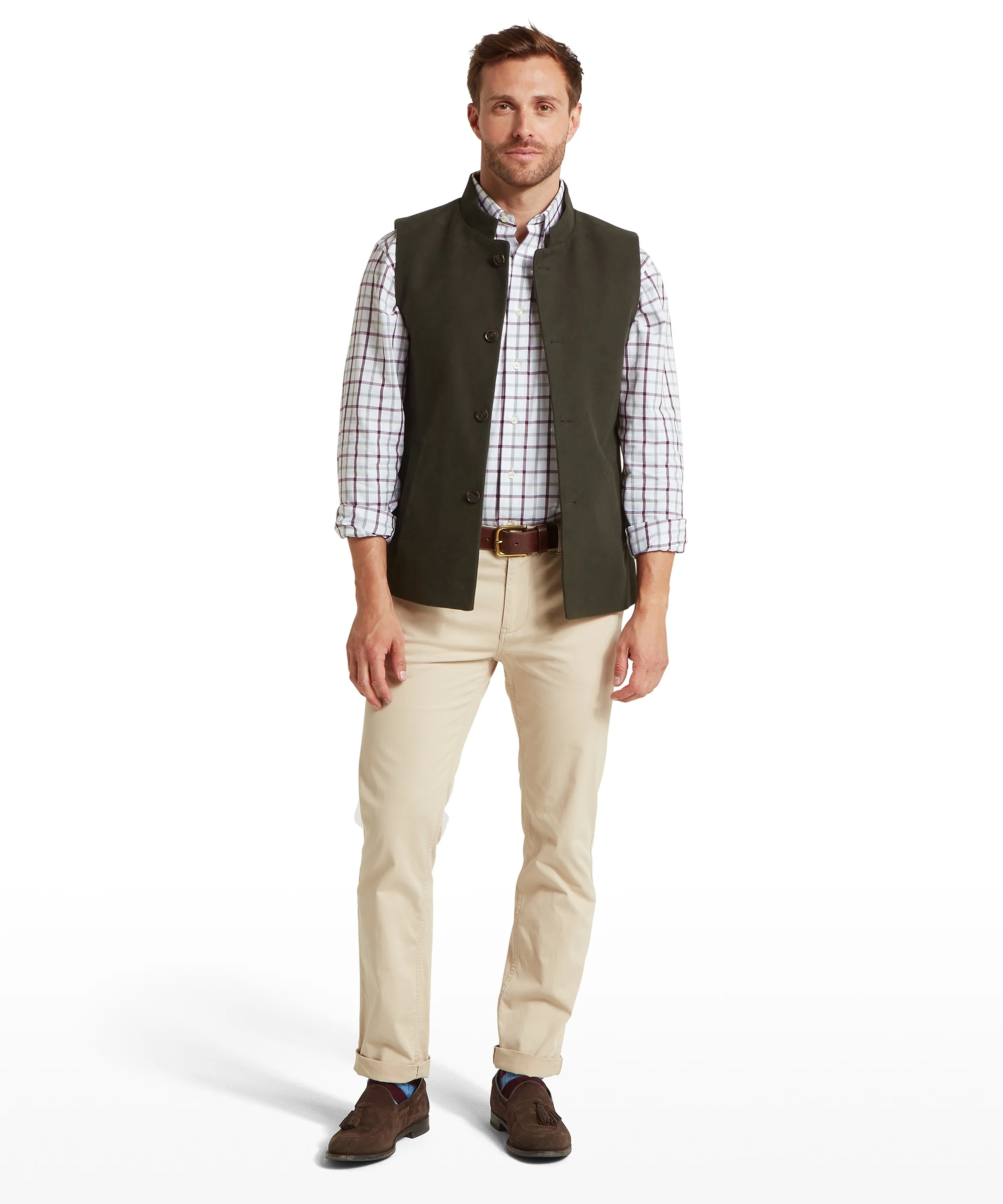 Barnsdale Nehru Waistcoat - Forest - Image 3