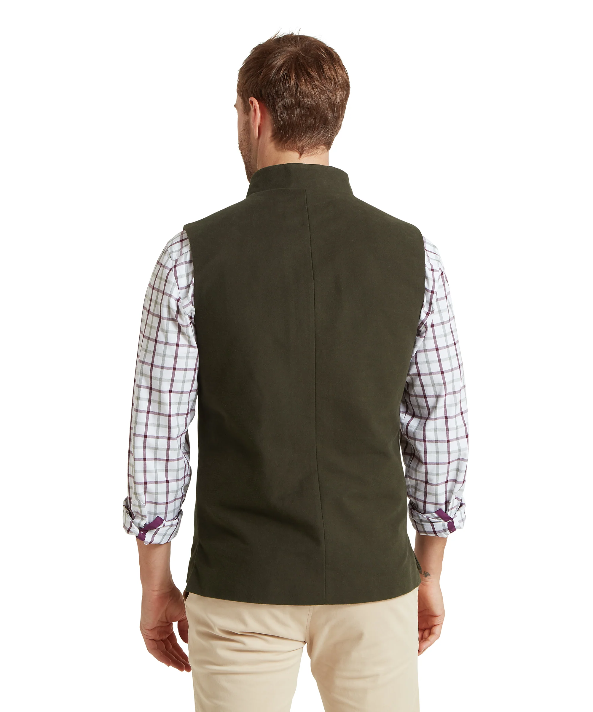 Barnsdale Nehru Waistcoat - Forest - Image 5