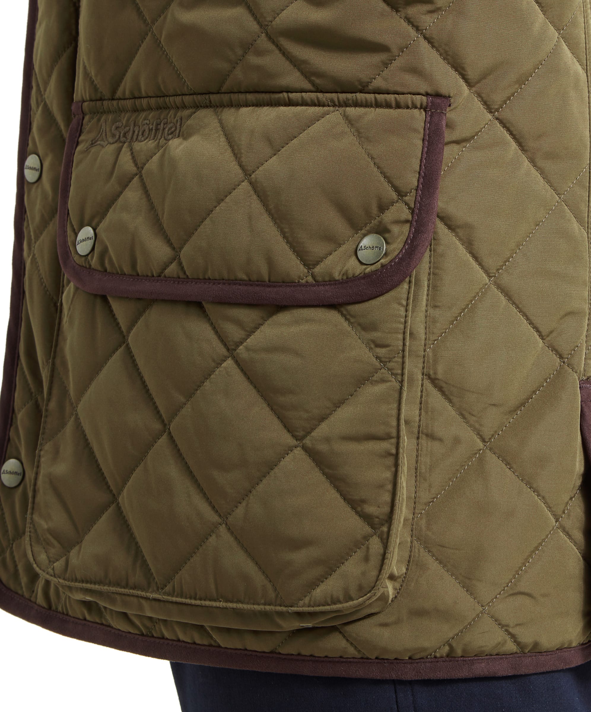Barrowden Quilt Jacket - Olive - Image 6
