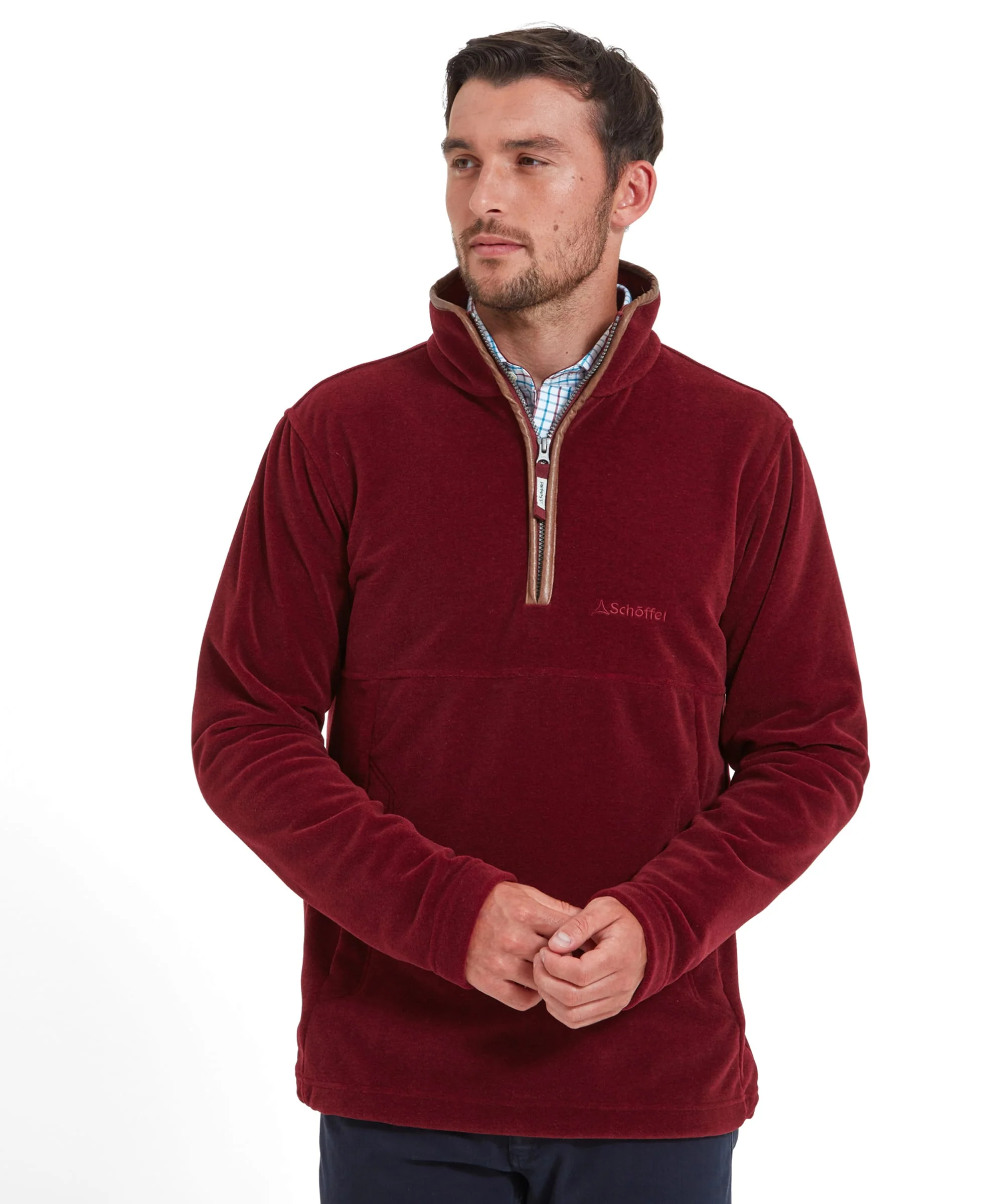 Berkeley Quarter Zip Fleece - Claret - Image 2