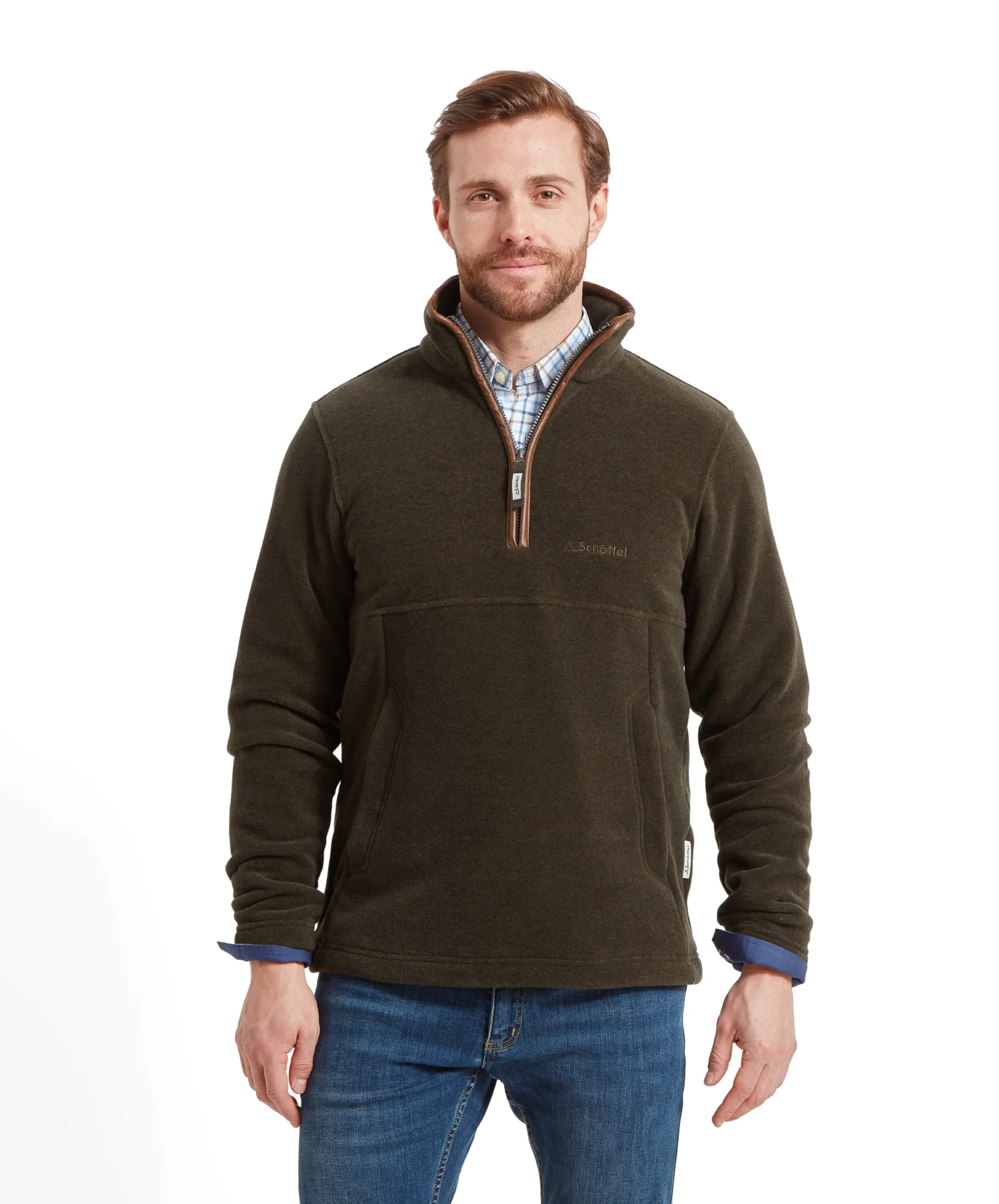 Berkeley Quarter Zip Fleece - Dark Olive - Image 2