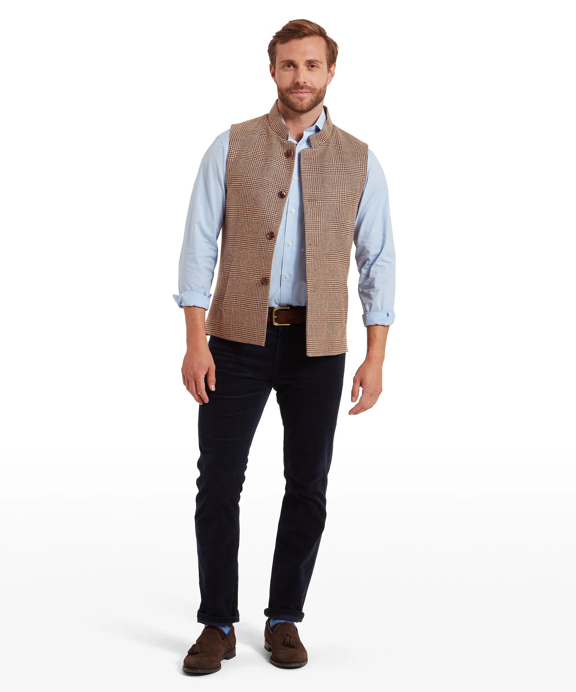 Berwick Nehru Tweed Waistcoat - Hawick Tweed - Image 3