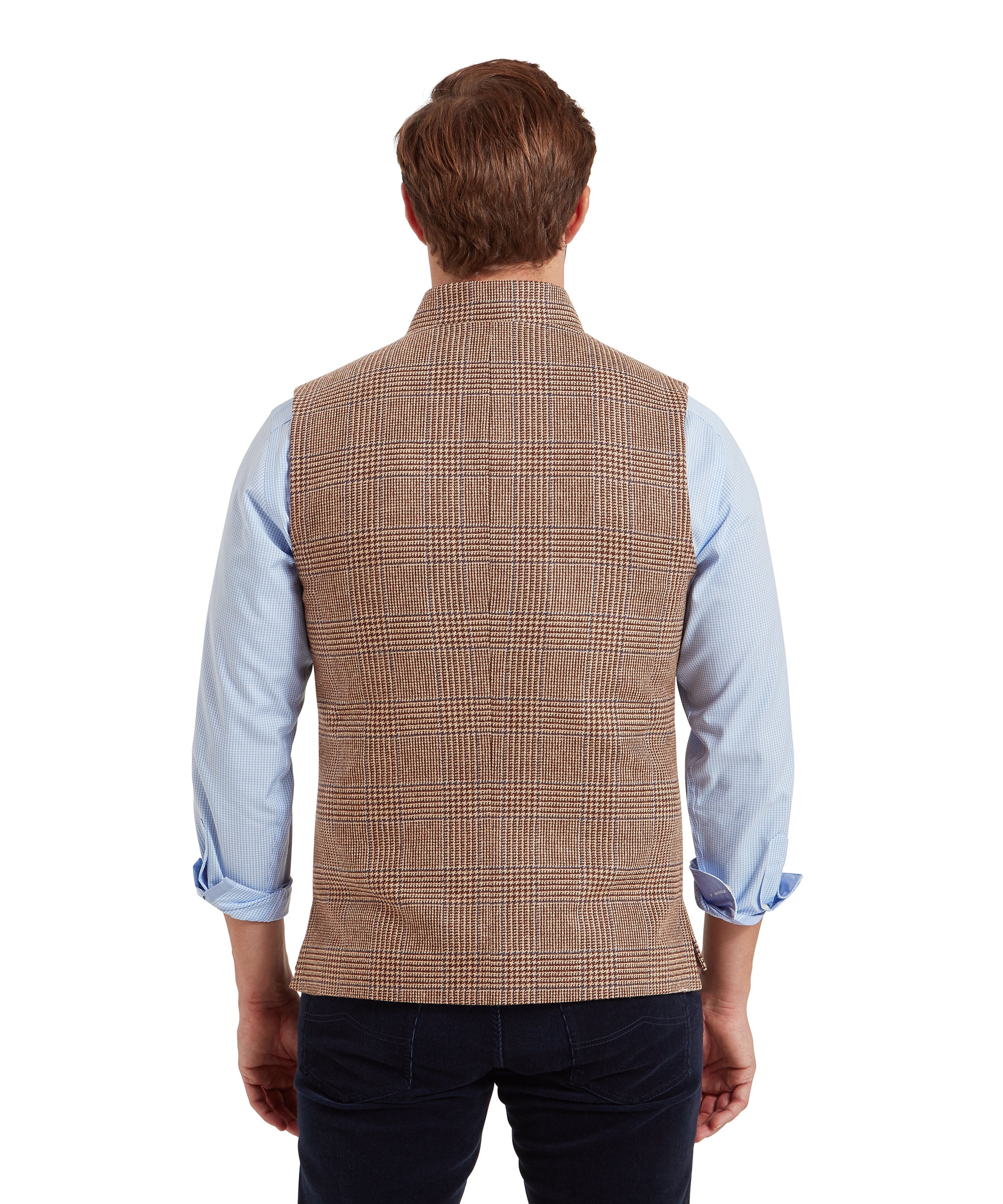 Berwick Nehru Tweed Waistcoat - Hawick Tweed - Image 6