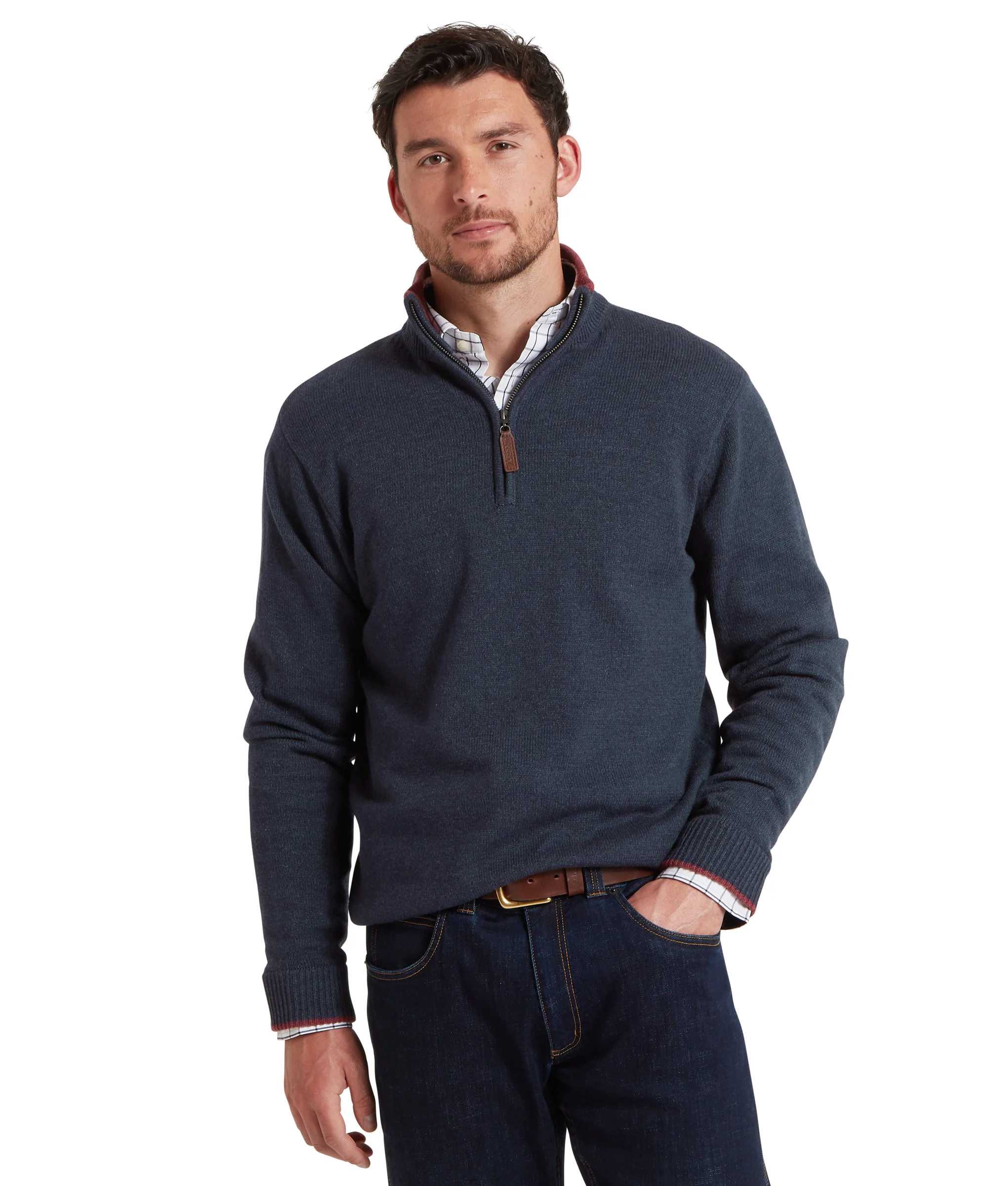 Blair Quarter Zip Jumper - Ink Navy - Image 2