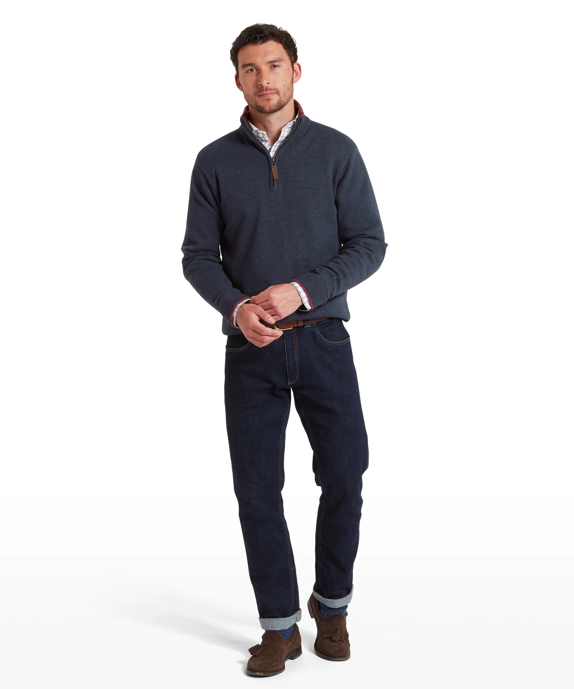 Blair Quarter Zip Jumper - Ink Navy - Image 3