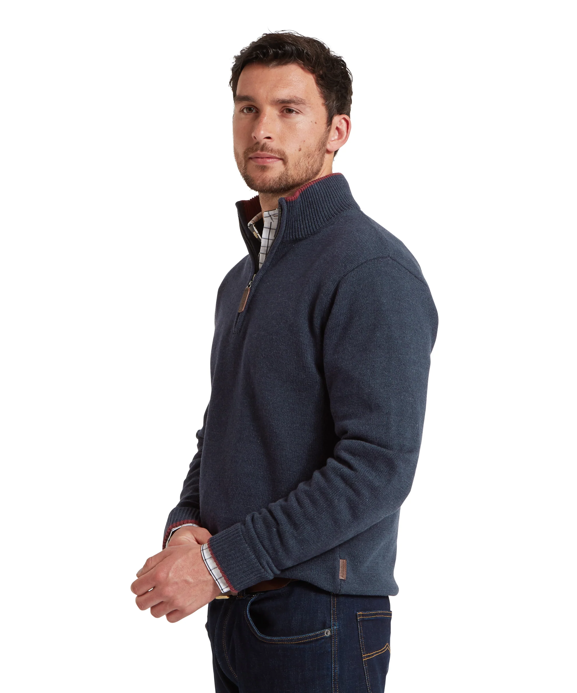 Blair Quarter Zip Jumper - Ink Navy - Image 4