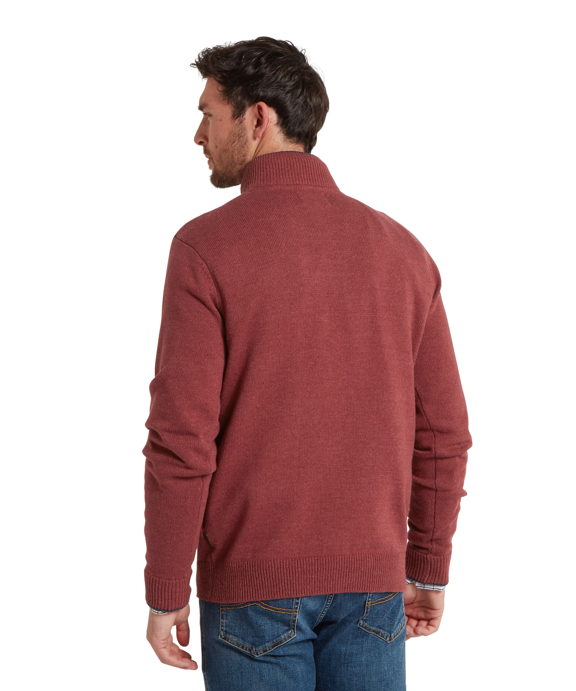 Blair Quarter Zip Jumper - Redwood - Image 5
