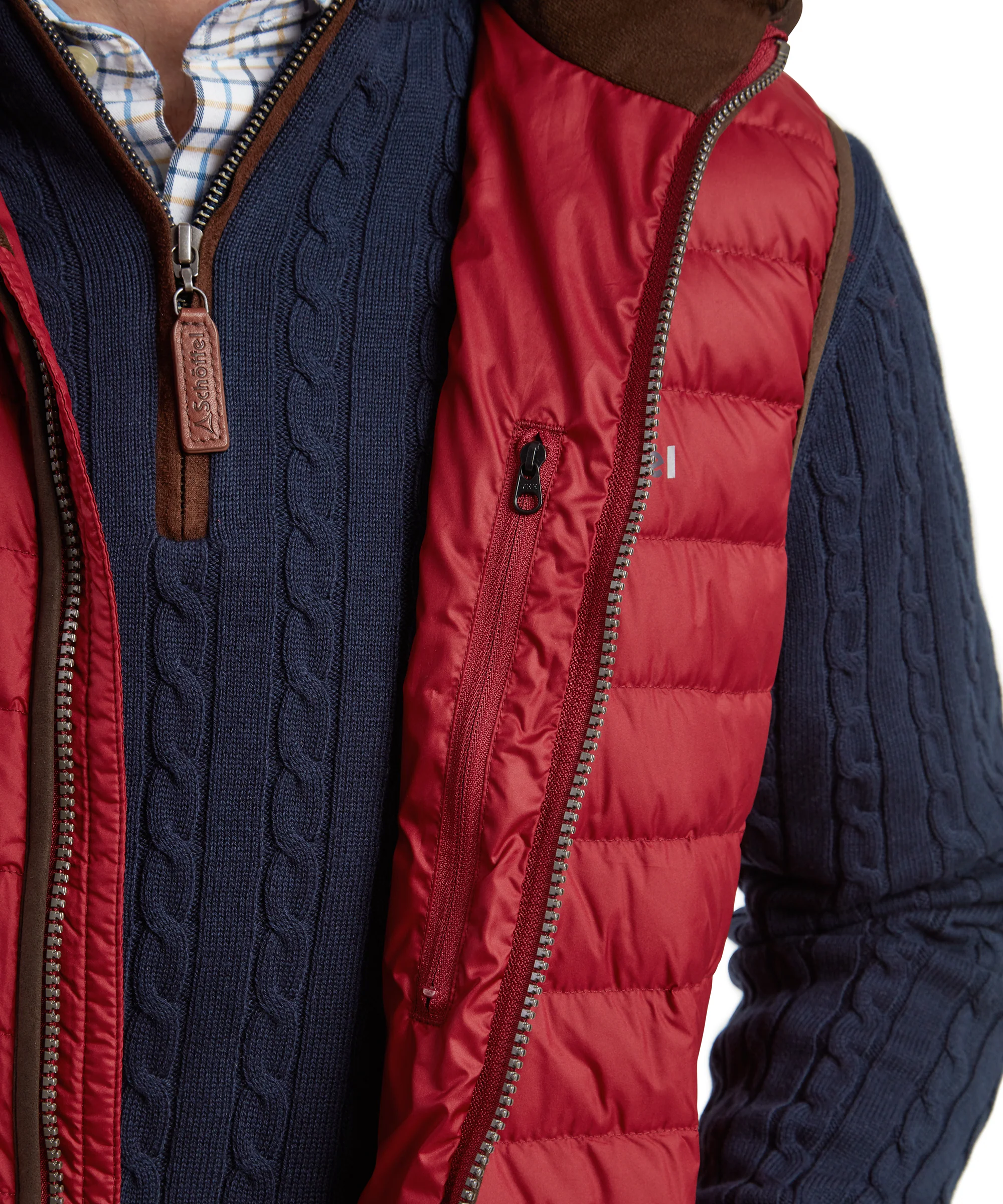 Bowden Down Gilet - Chilli - Image 8