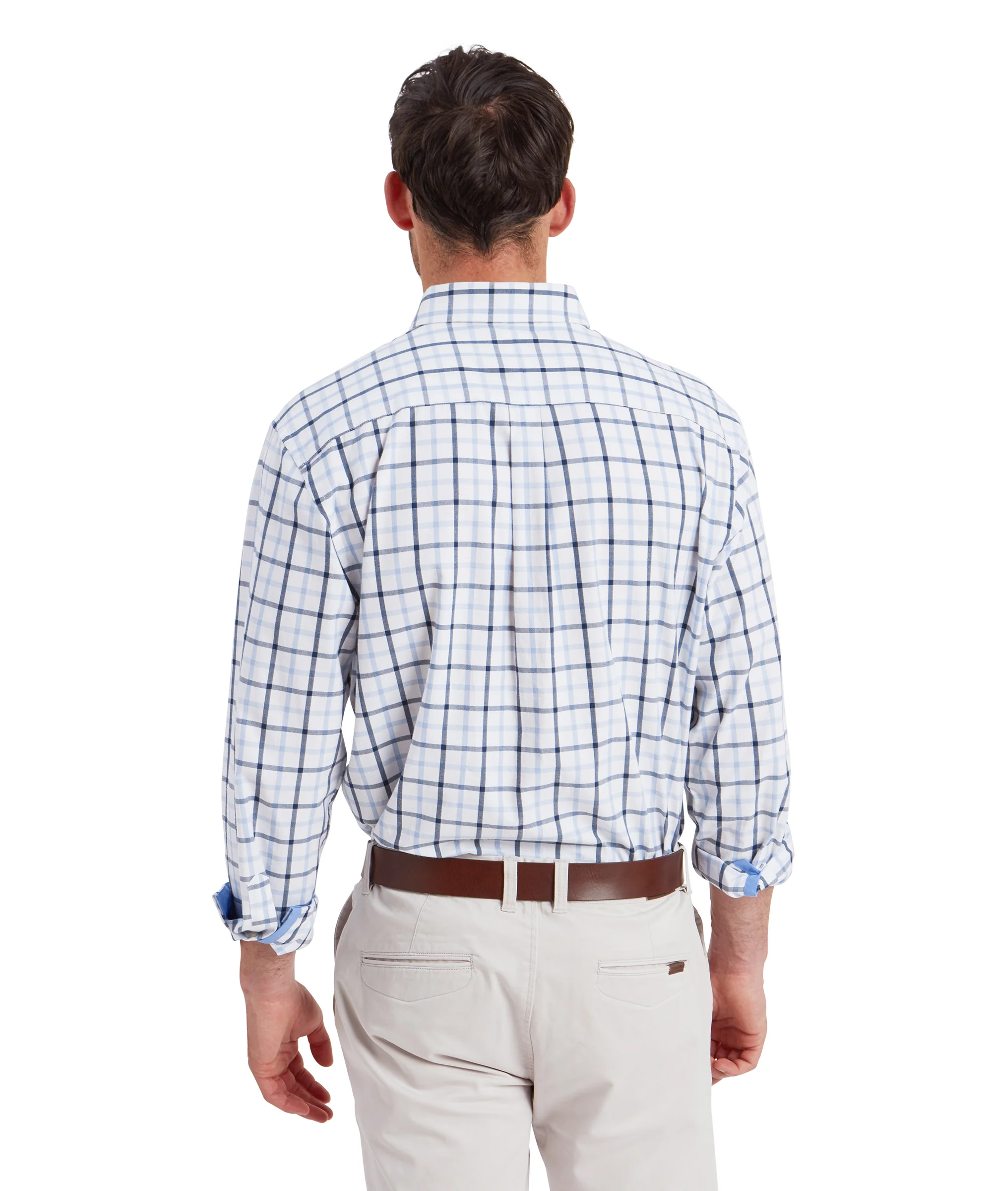 Brancaster Classic Shirt - Imperial Blue Check - Image 5