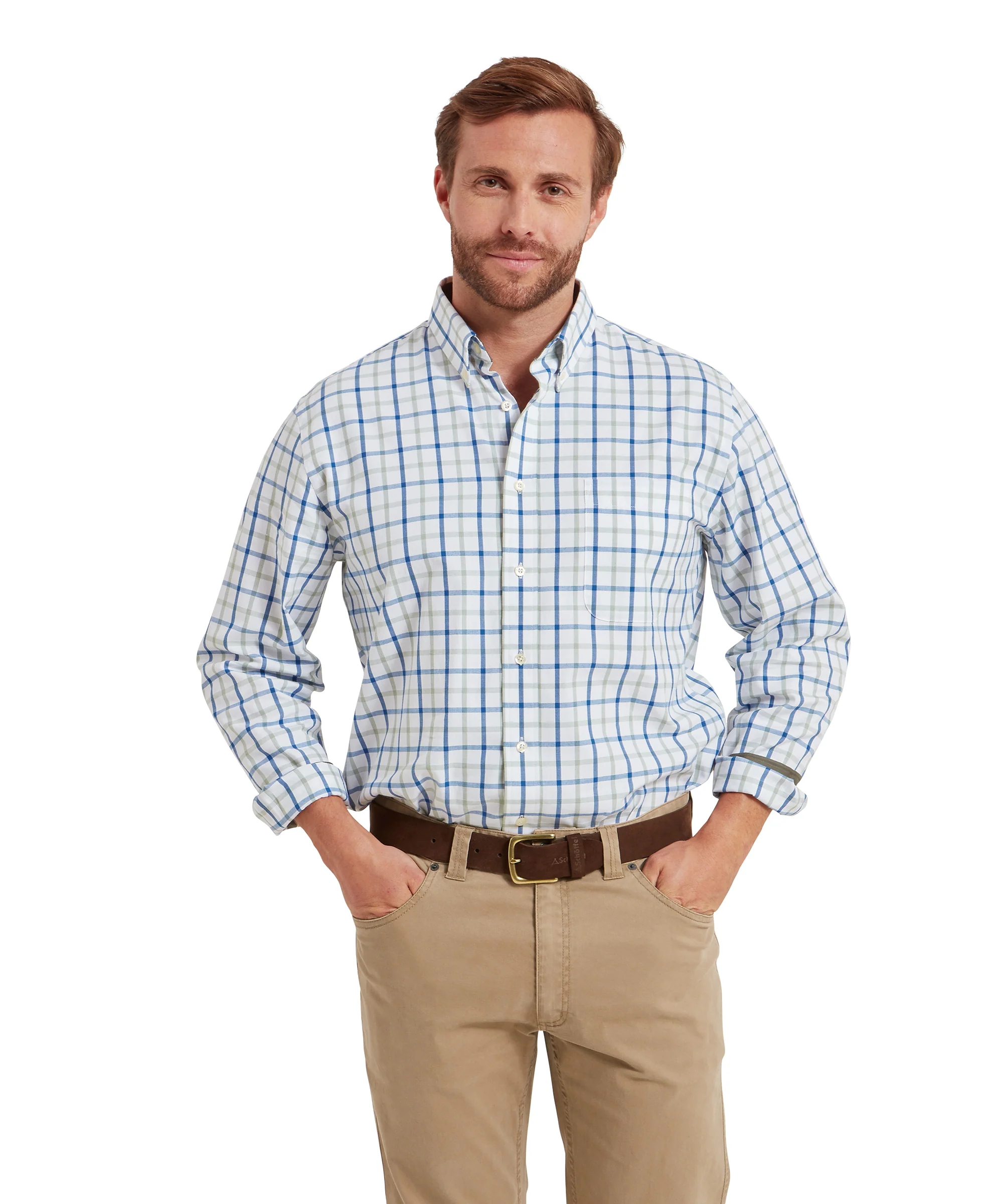 Brancaster Classic Shirt - Moss Check - Image 2