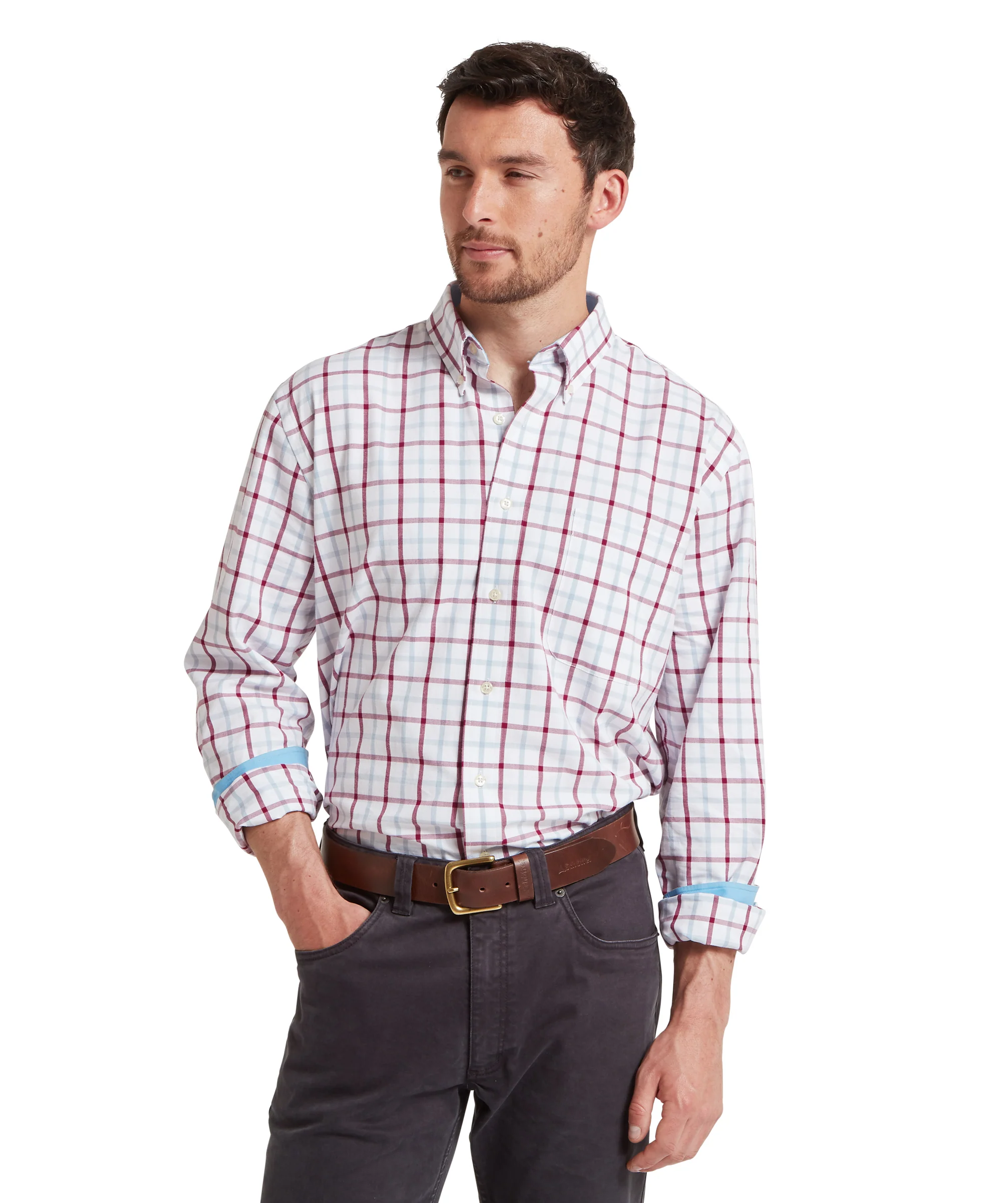 Brancaster Classic Shirt - Mountain Blue Check - Image 2