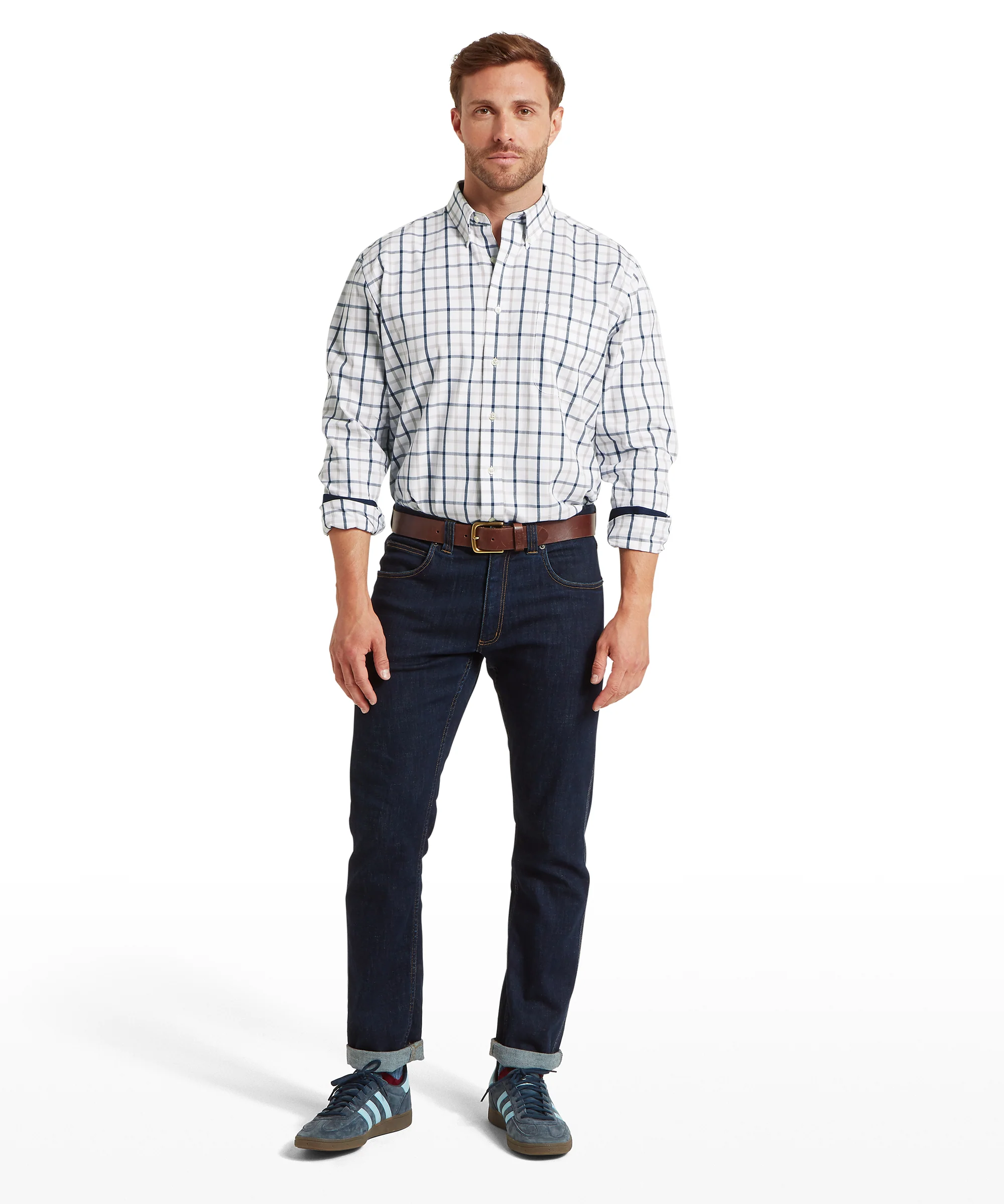 Brancaster Classic Shirt - Oxford Navy Check - Image 3
