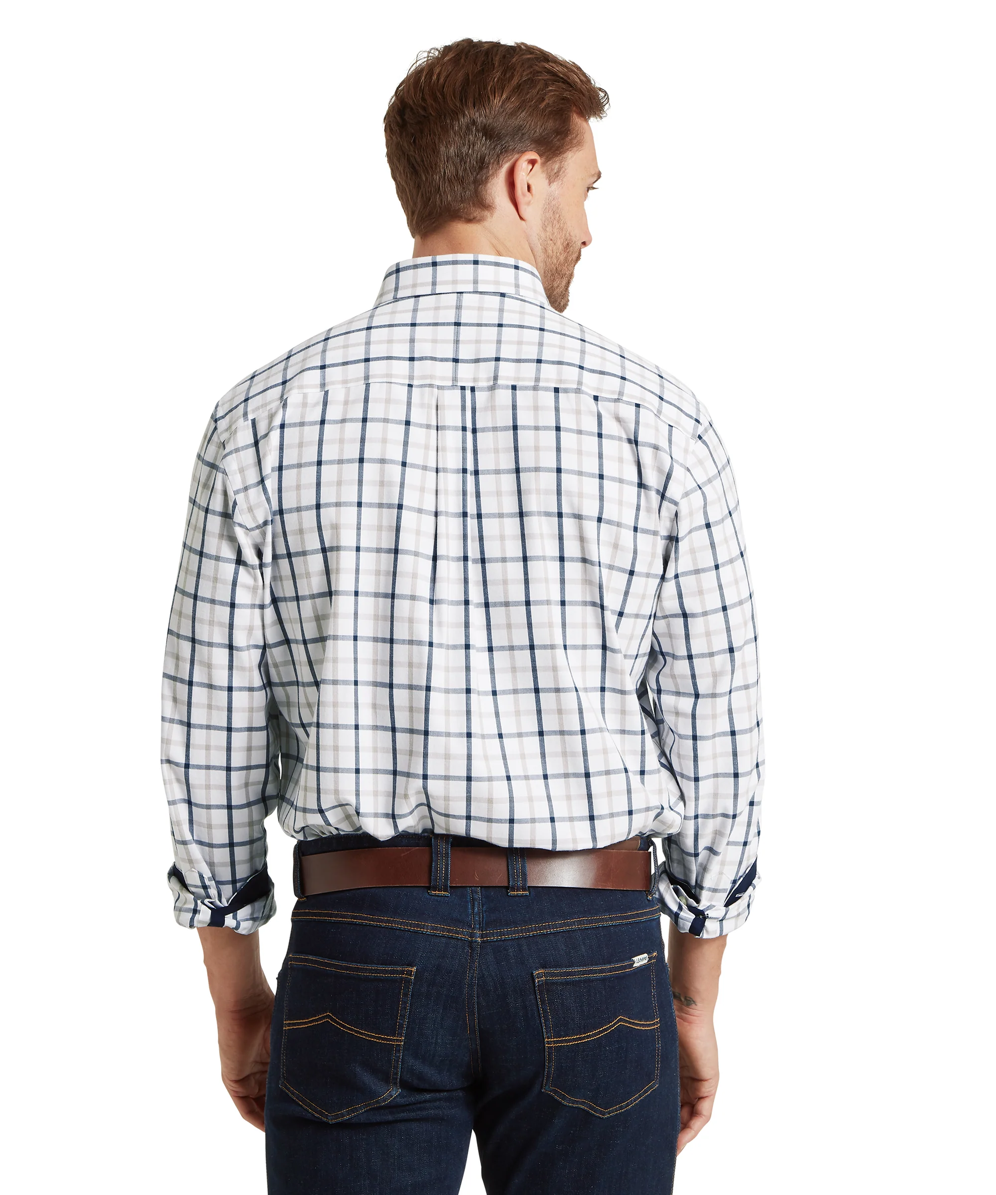 Brancaster Classic Shirt - Oxford Navy Check - Image 5