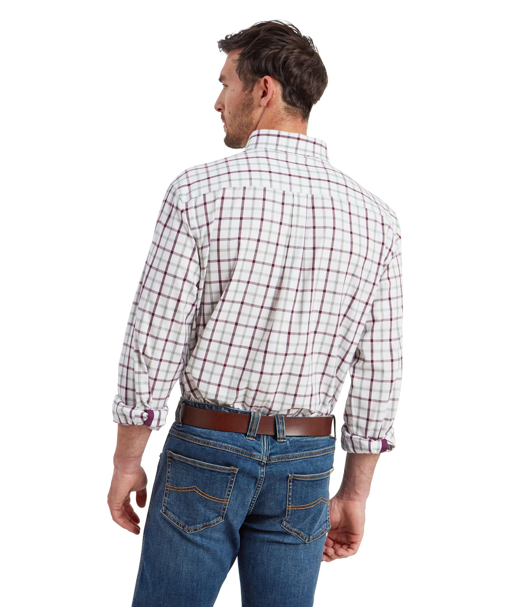 Brancaster Classic Shirt - Wine Check - Image 5