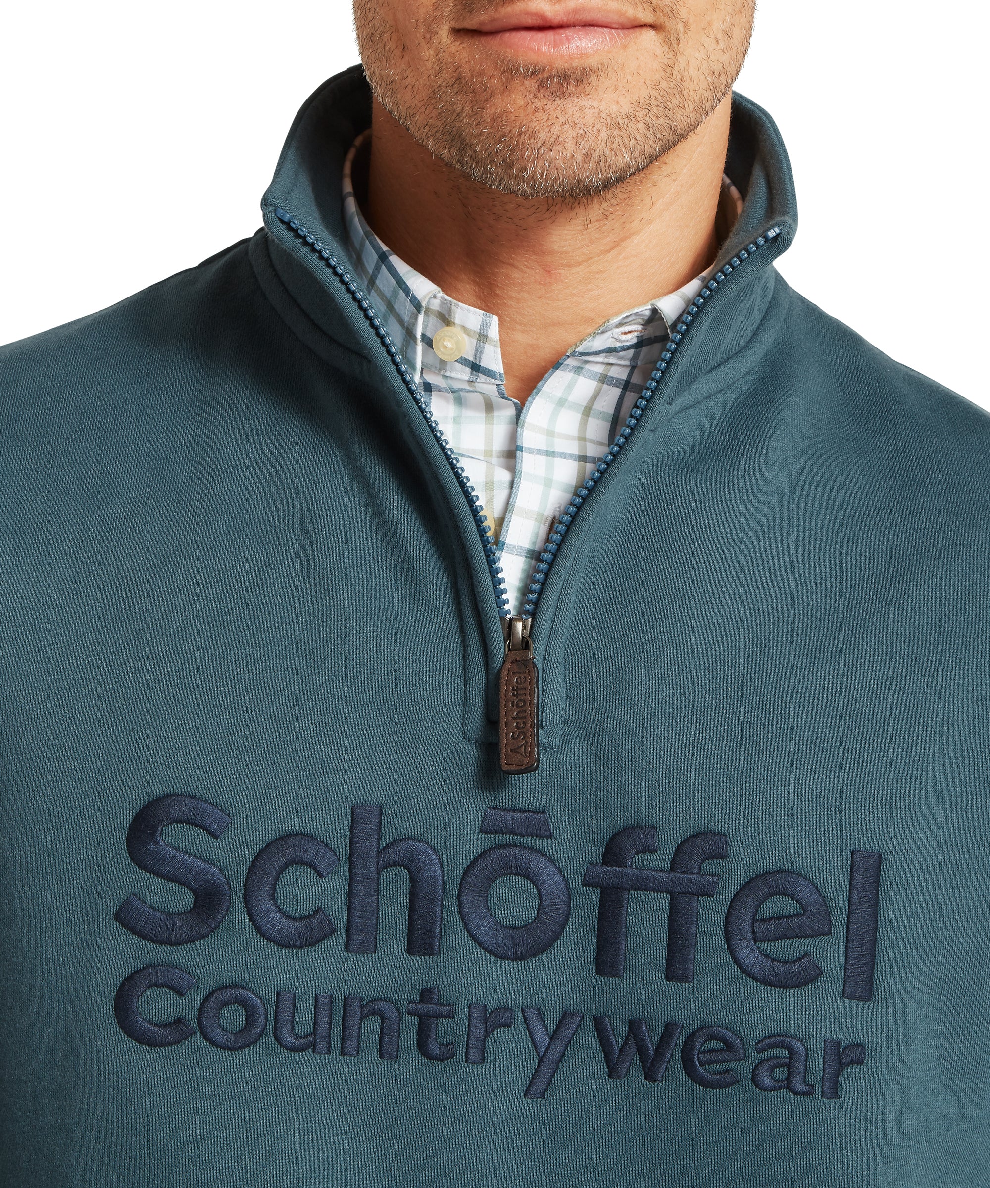 Bude Quarter Zip Sweatshirt - Deep Ocean Blue - Image 7