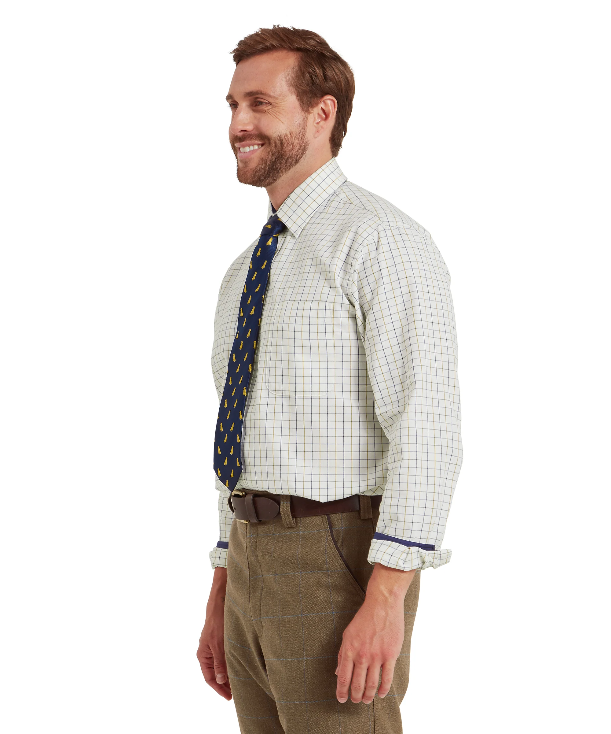 Burnham Tattersall Classic Shirt - Vintage Navy Tattersall - Image 4