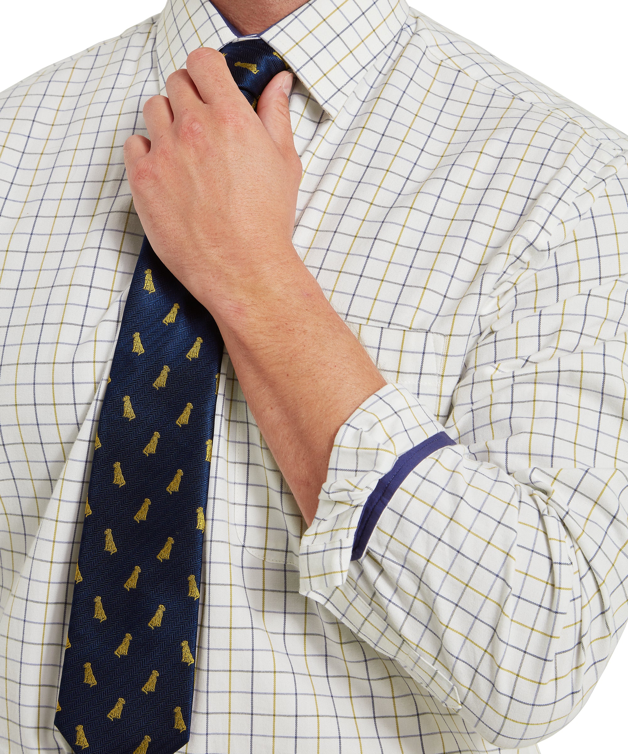Burnham Tattersall Classic Shirt - Vintage Navy Tattersall - Image 6
