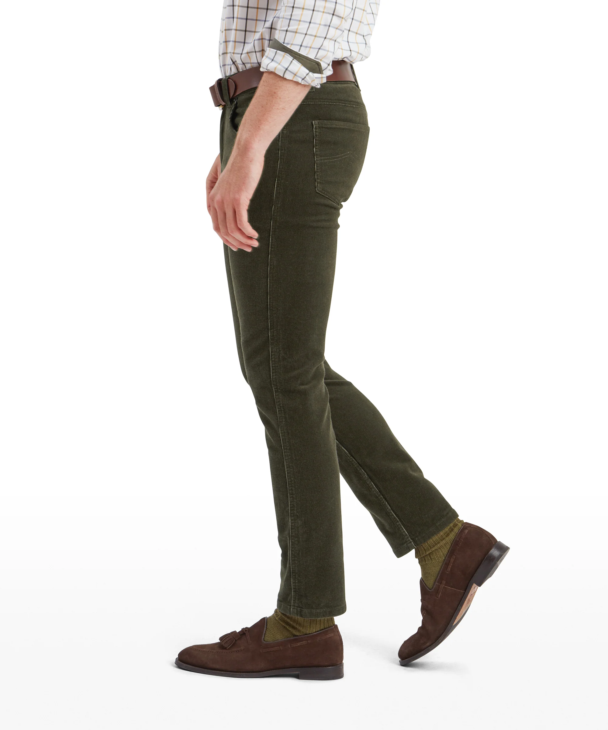 Camden Cord Trousers - Forest - Image 3