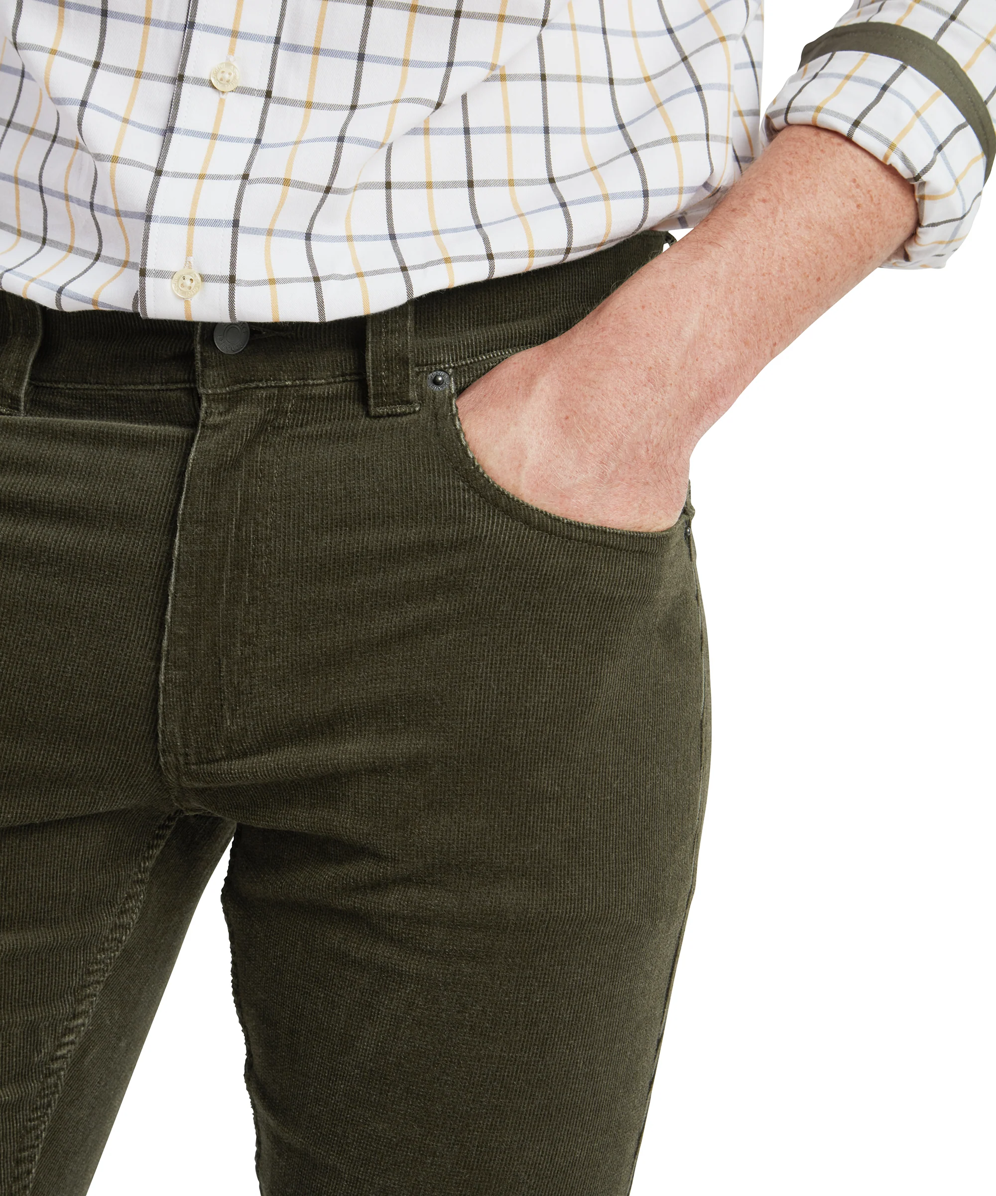 Camden Cord Trousers - Forest - Image 6