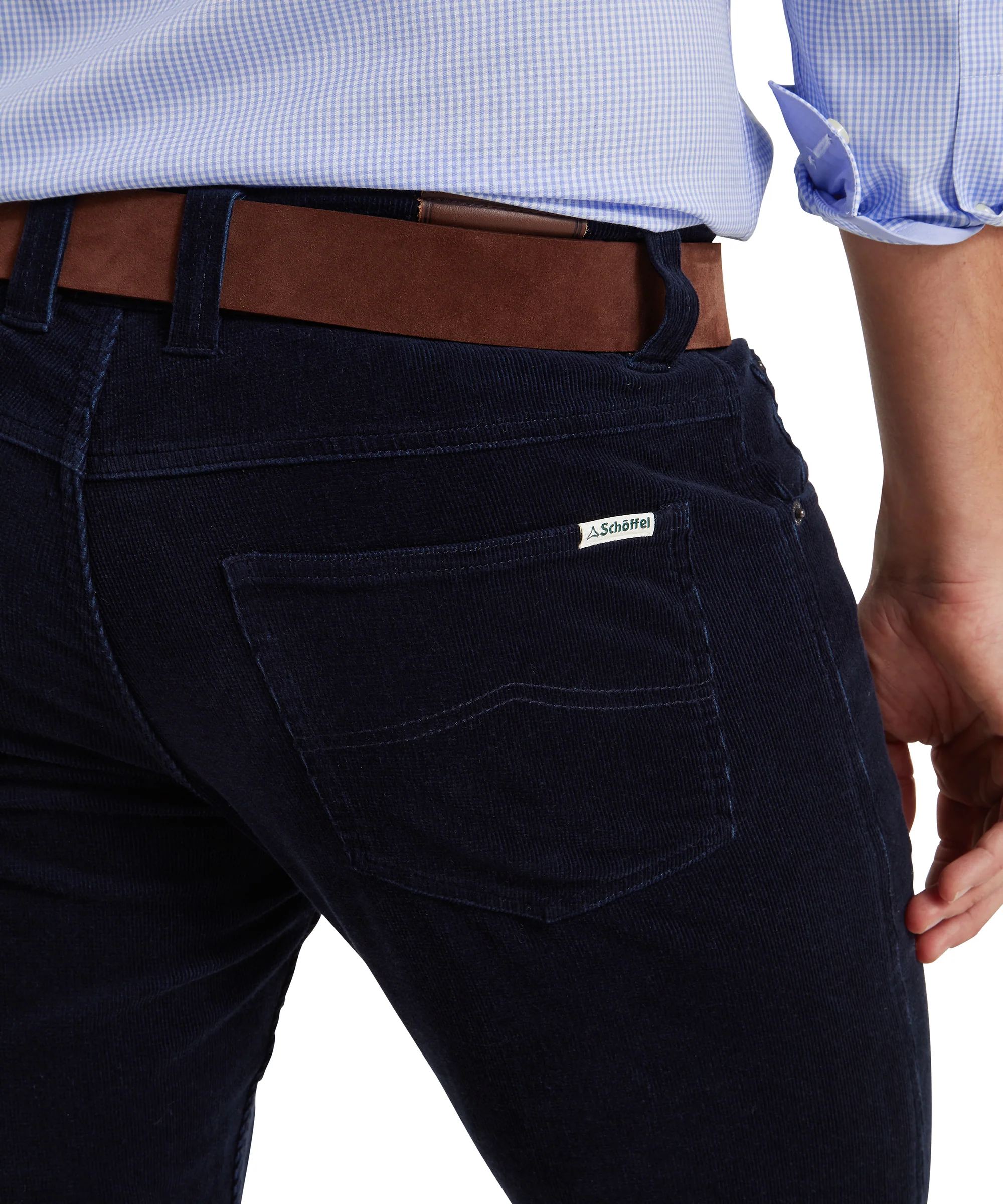 Camden Cord Trousers - Navy - Image 6