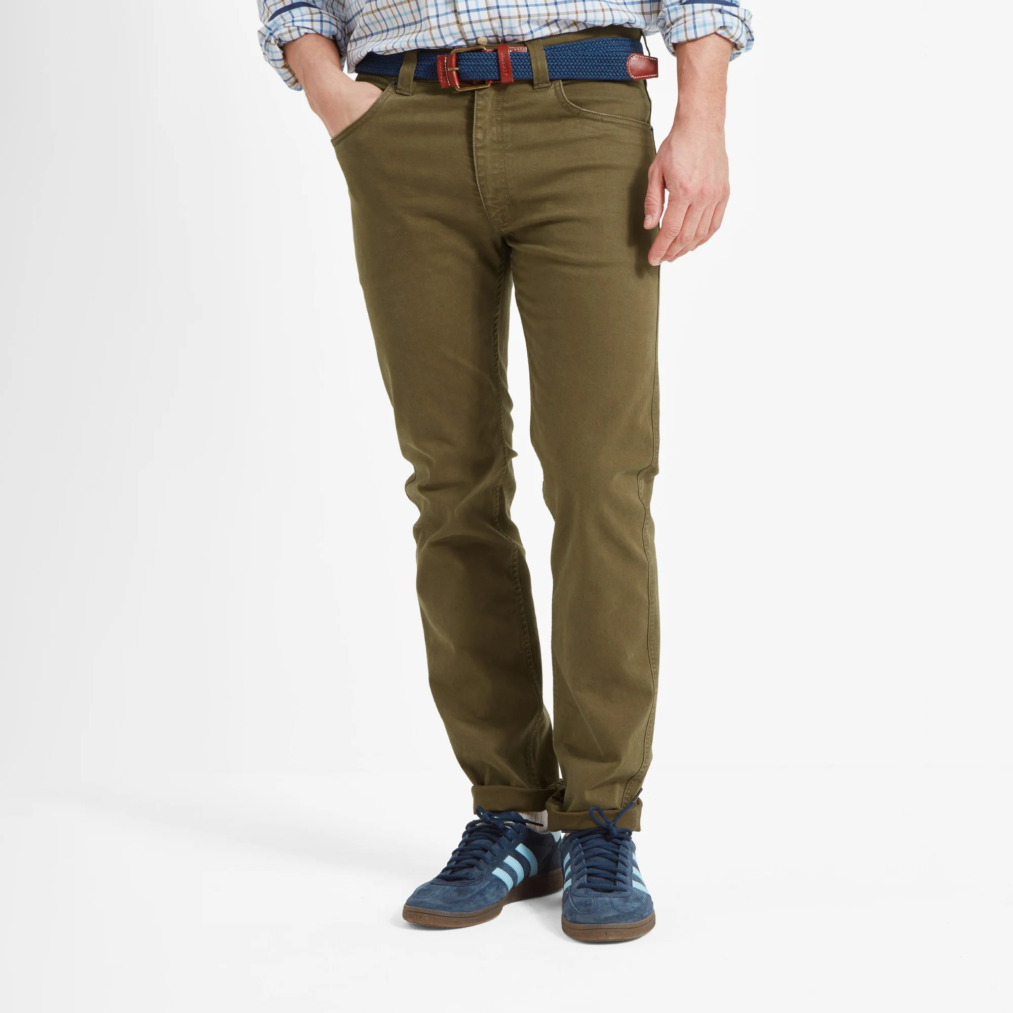 Canterbury 5 Pocket Jean - Moss - Image 2