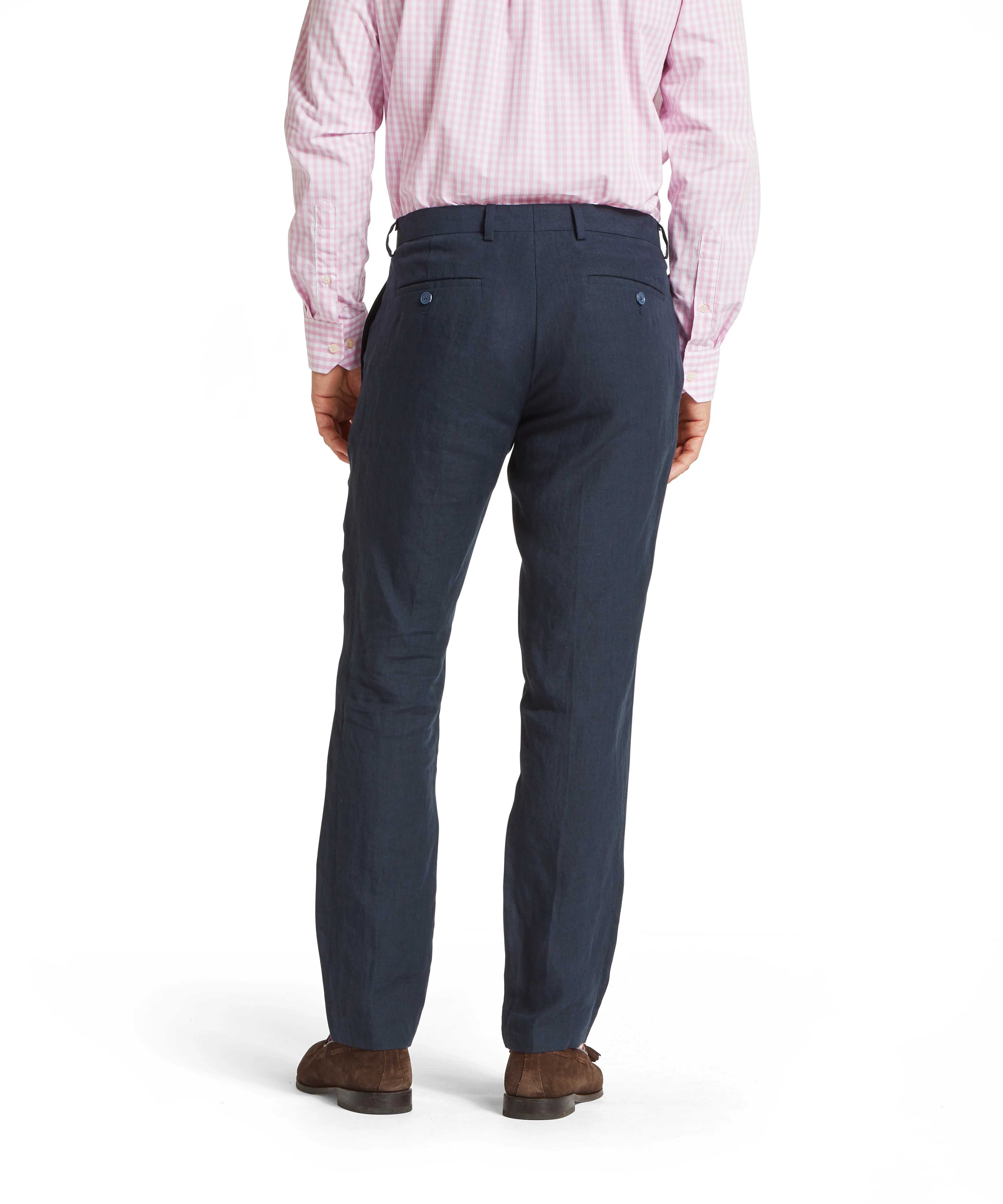 Chilham Linen Trousers - Navy - Image 5