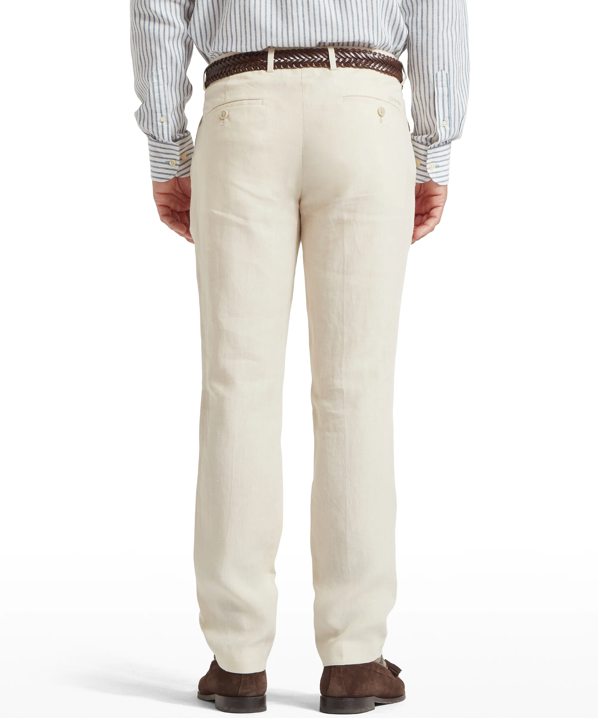 Chilham Linen Trousers - Oat - Image 5