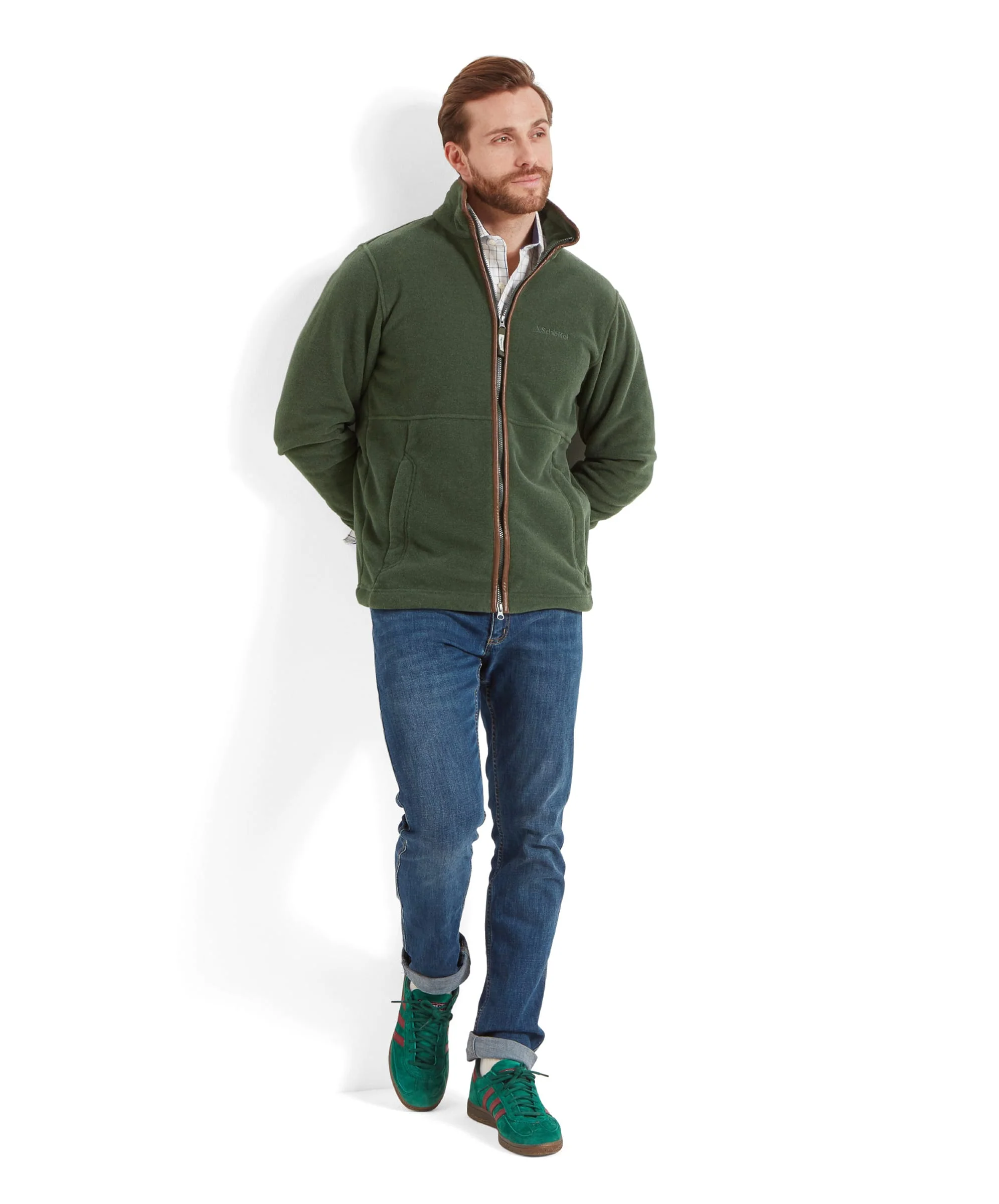 Cottesmore Fleece Jacket - Cedar Green - Image 3