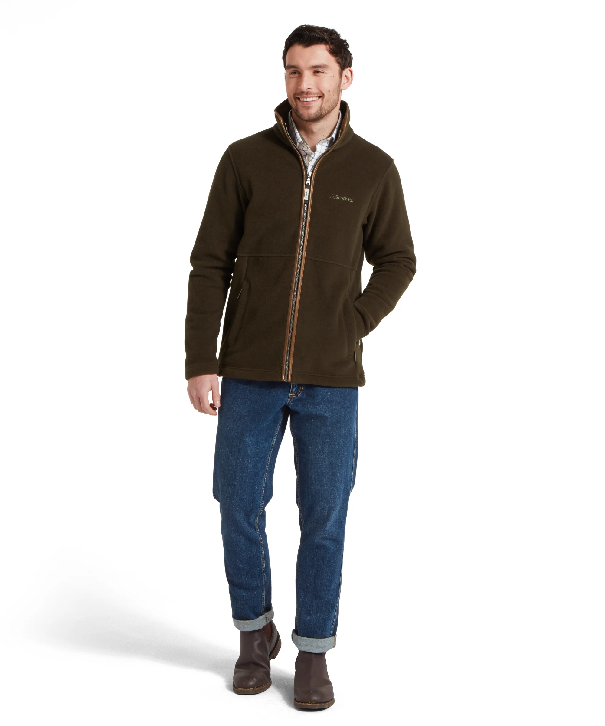 Cottesmore Fleece Jacket - Dark Olive - Image 3