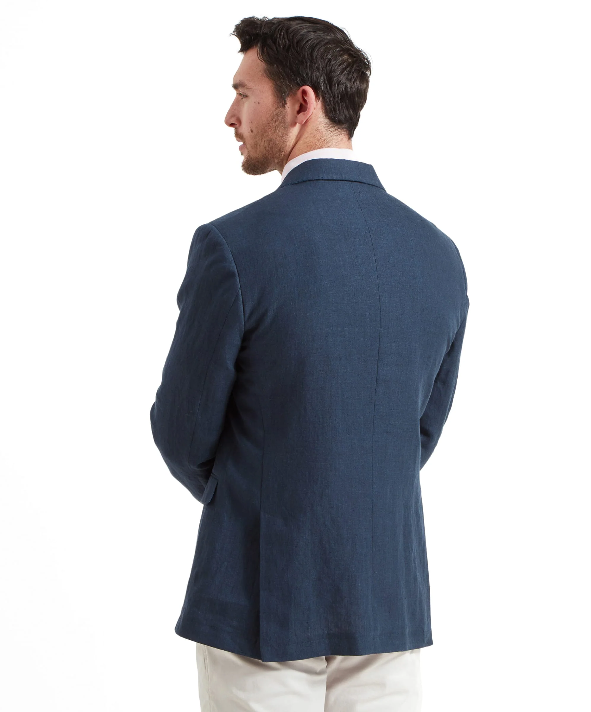 Cowes Linen Jacket - Navy - Image 6
