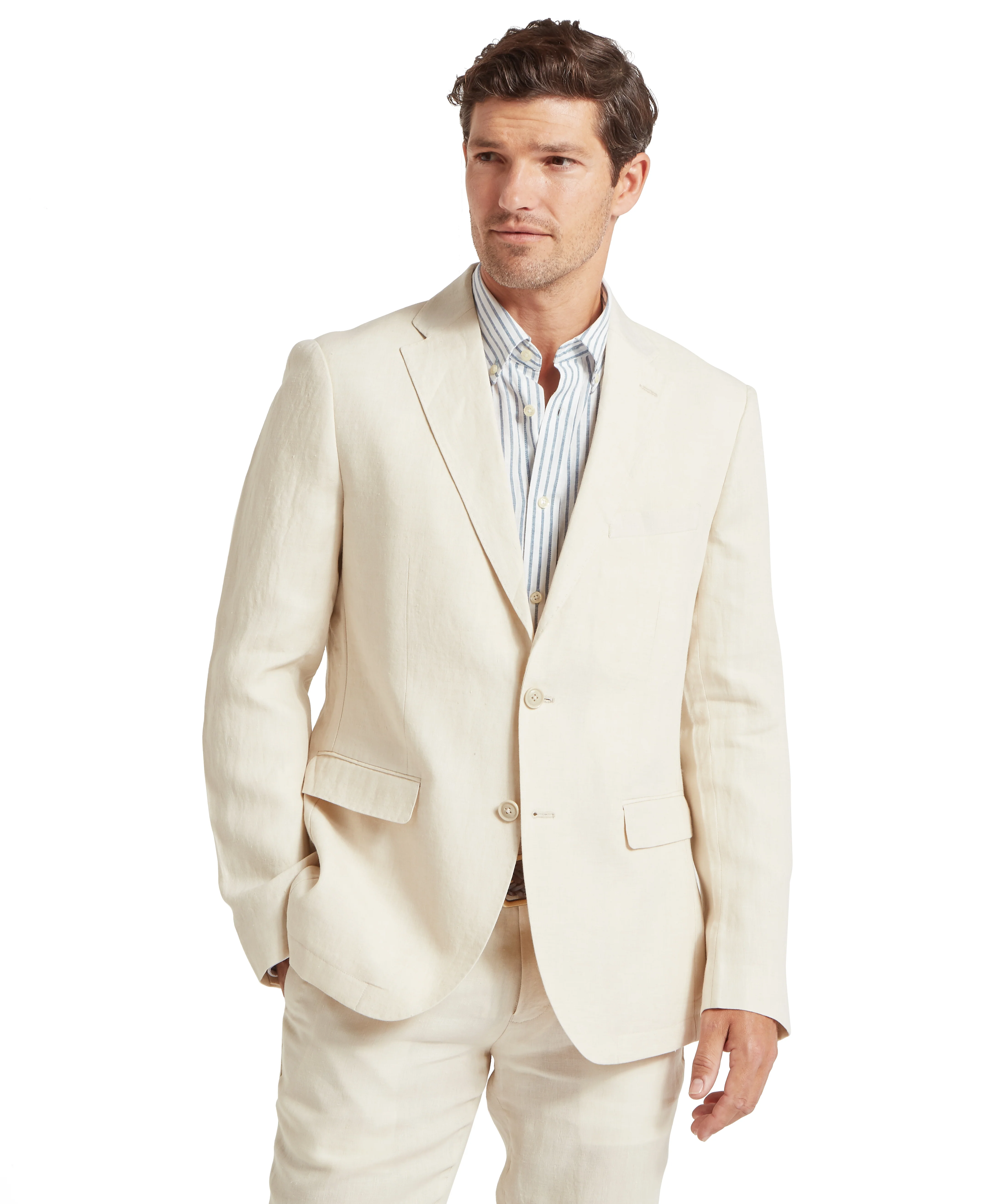Cowes Linen Jacket - Oat - Image 2