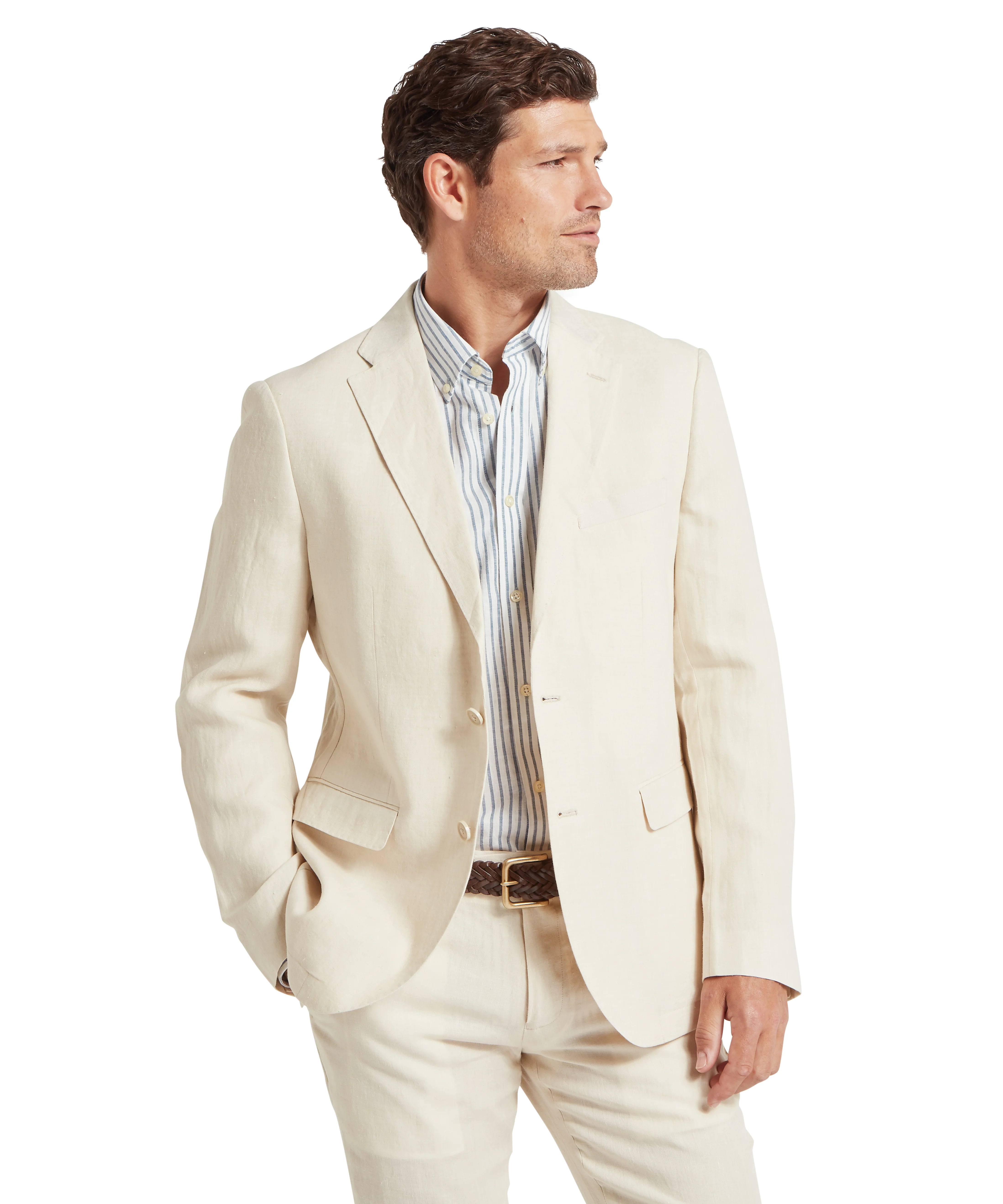 Cowes Linen Jacket - Oat - Image 4