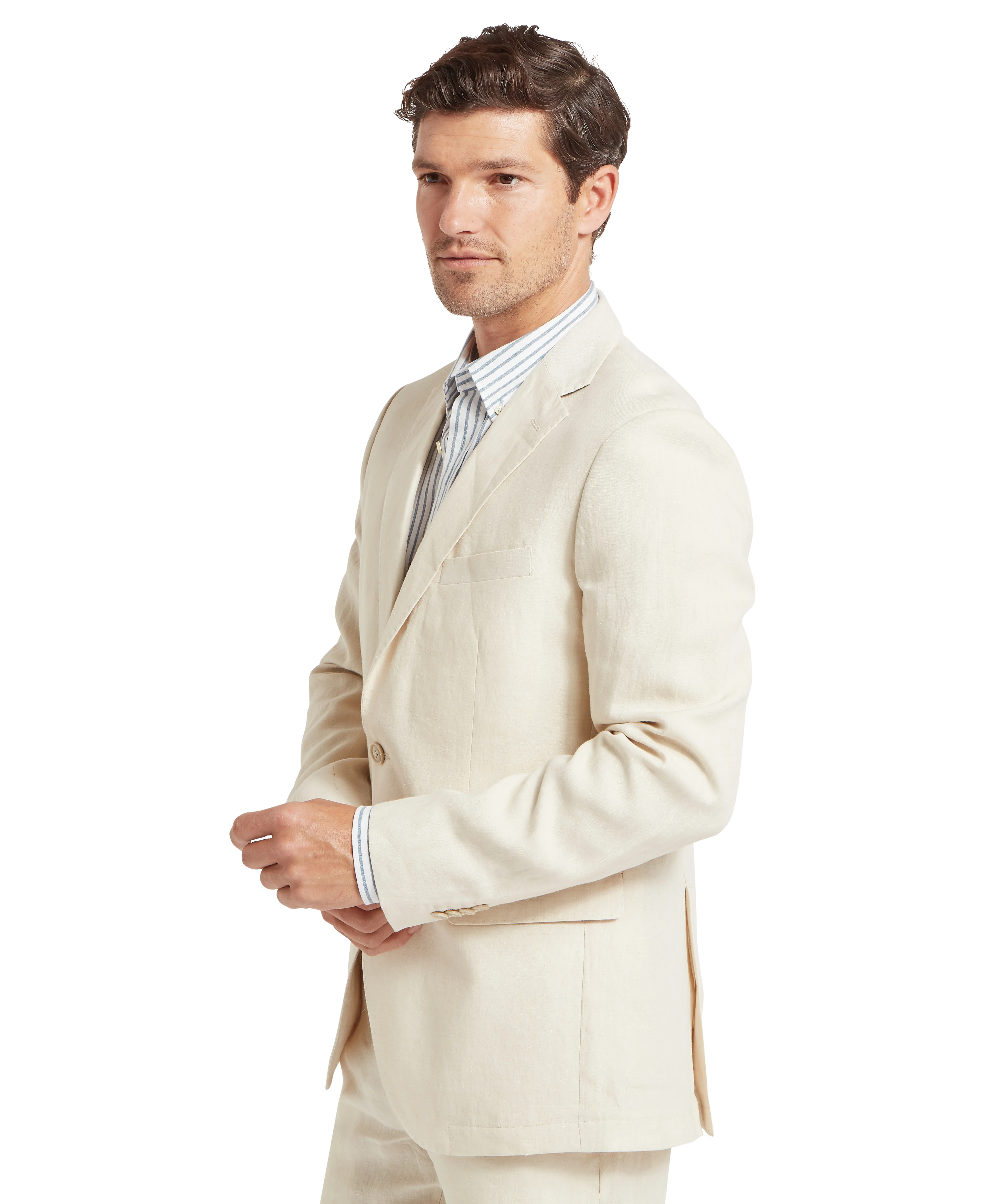 Cowes Linen Jacket - Oat - Image 5