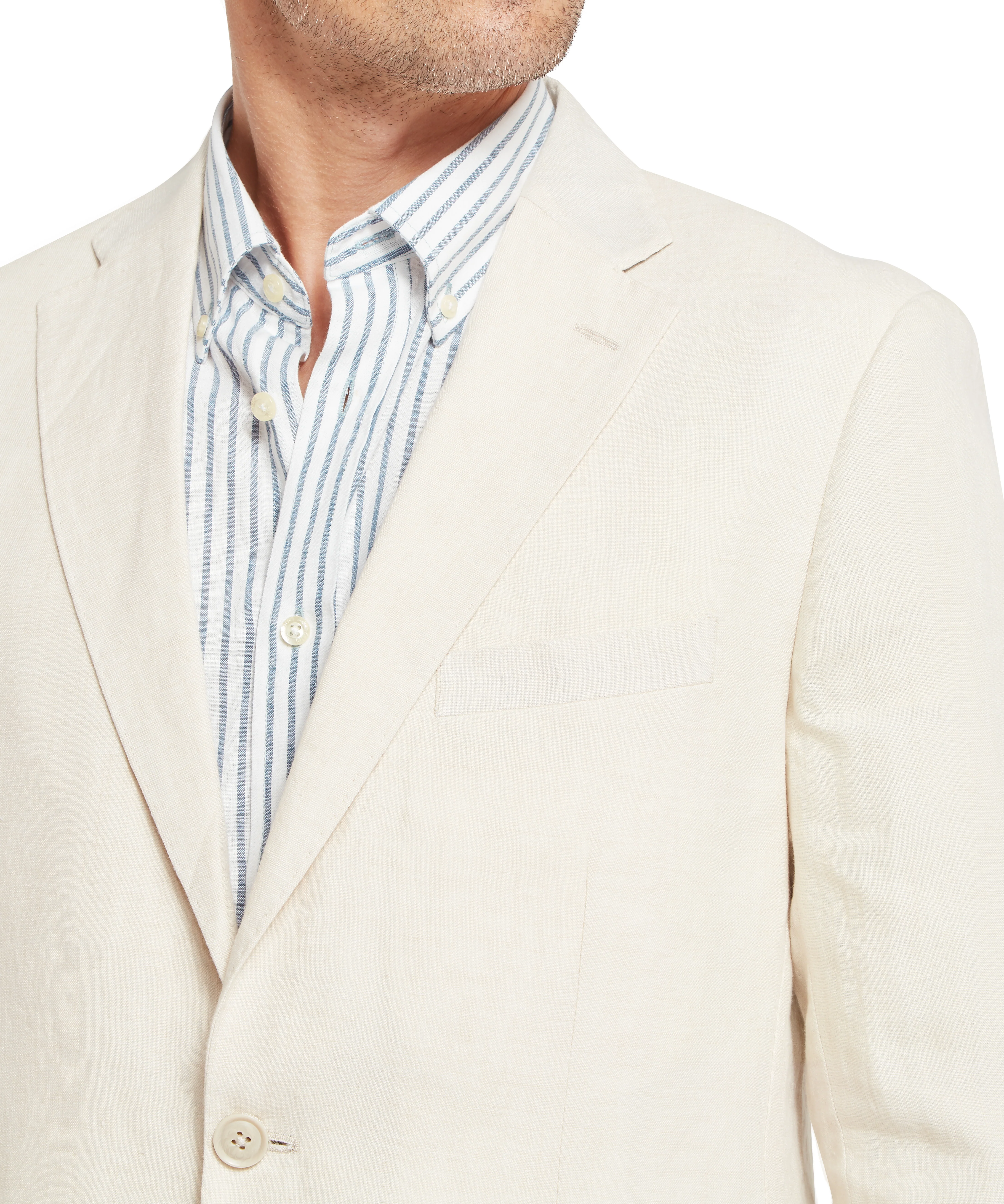 Cowes Linen Jacket - Oat - Image 7