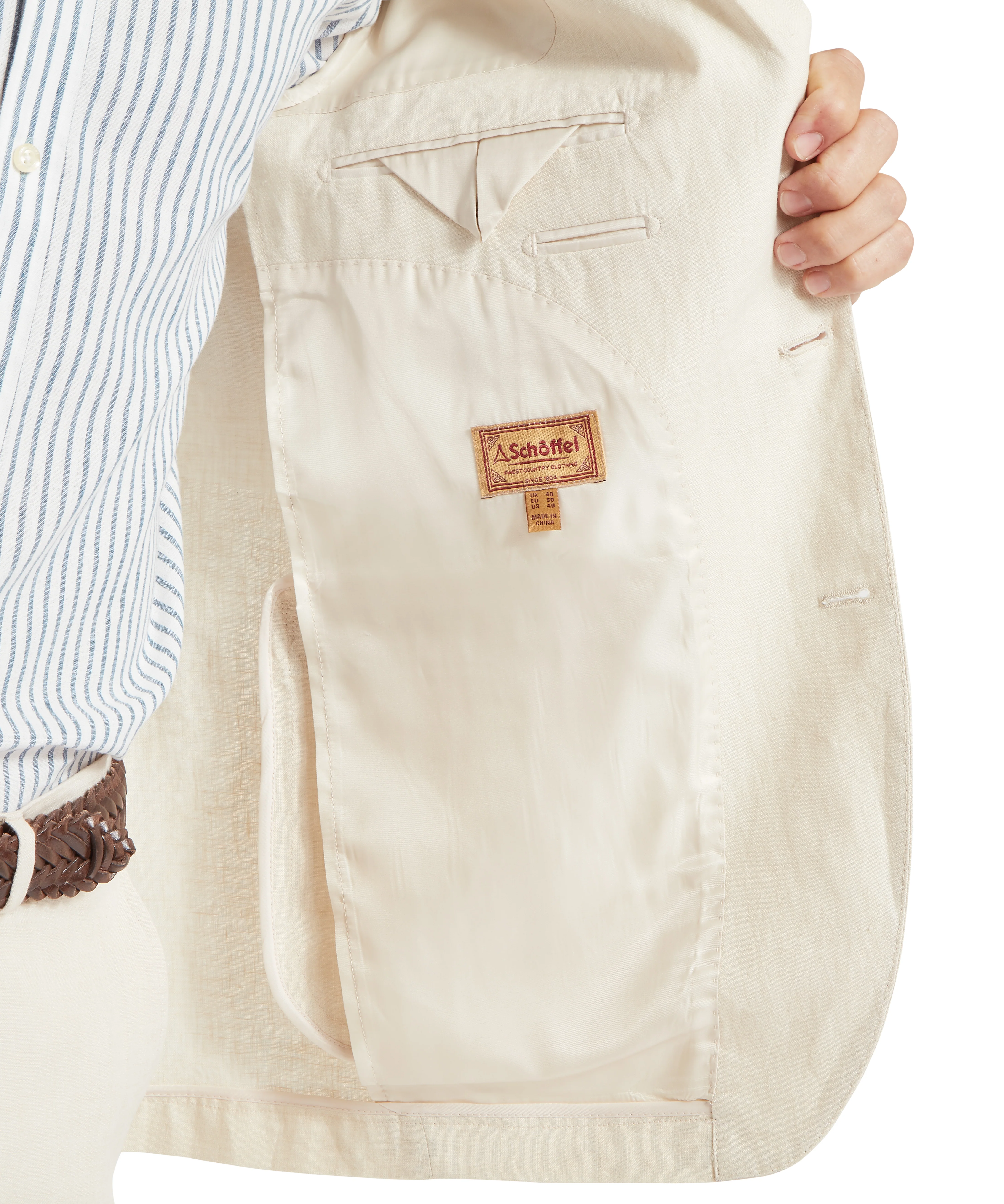 Cowes Linen Jacket - Oat - Image 9