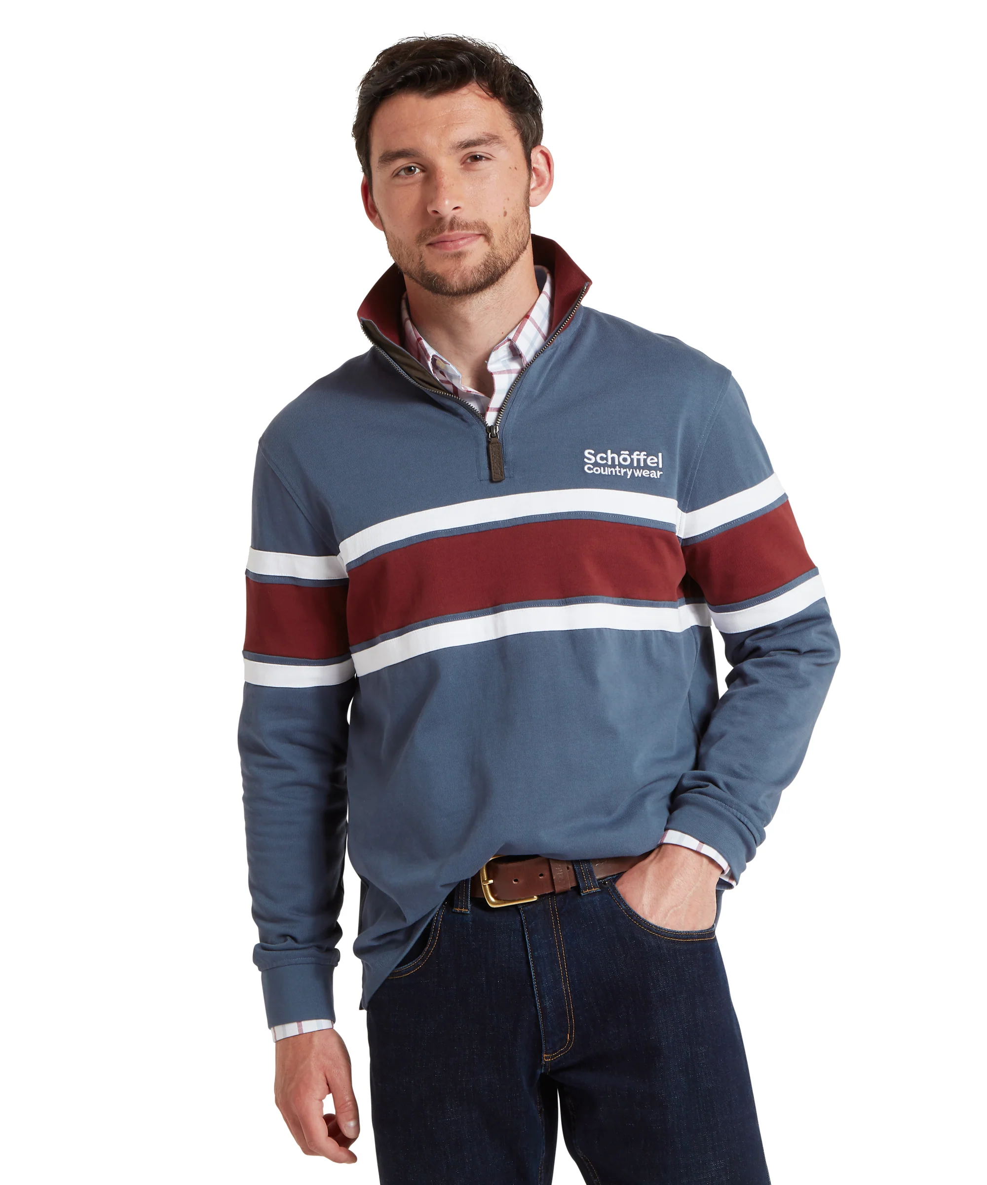Exmouth Heritage Quarter Zip - Oxford Navy - Image 2