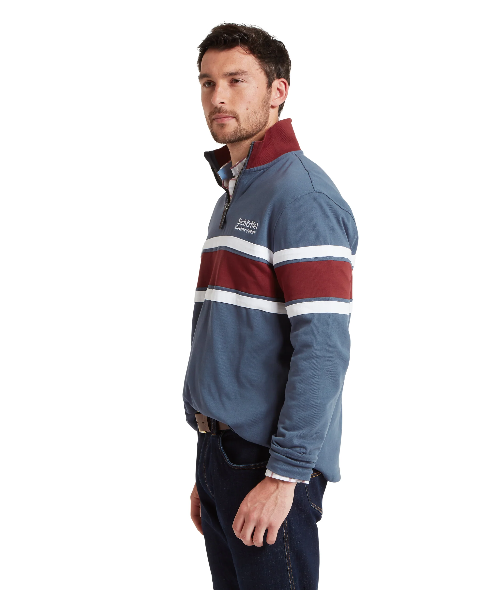 Exmouth Heritage Quarter Zip - Oxford Navy - Image 4