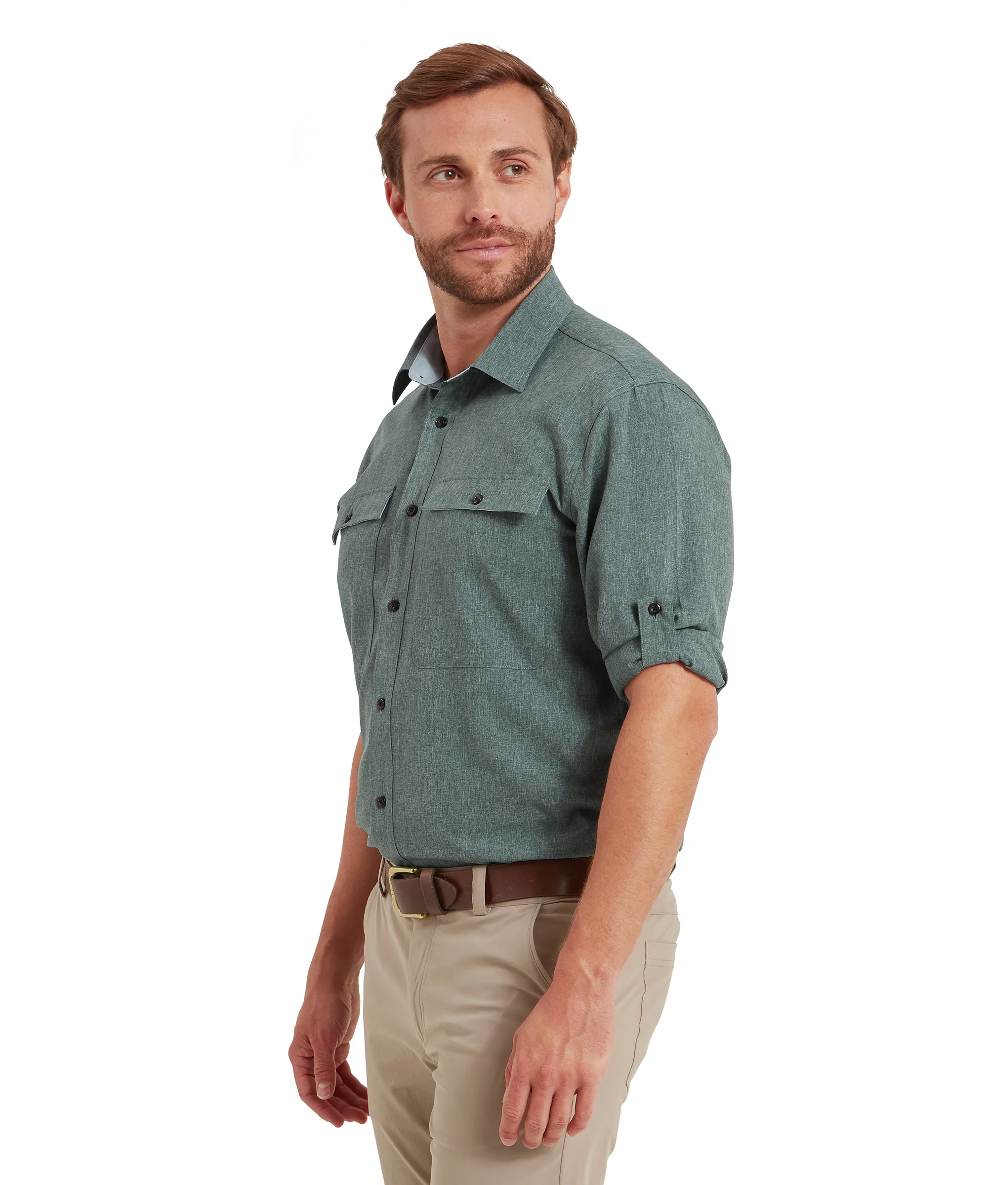 Findhorn Technical Fishing Shirt - Dark Olive - Image 4