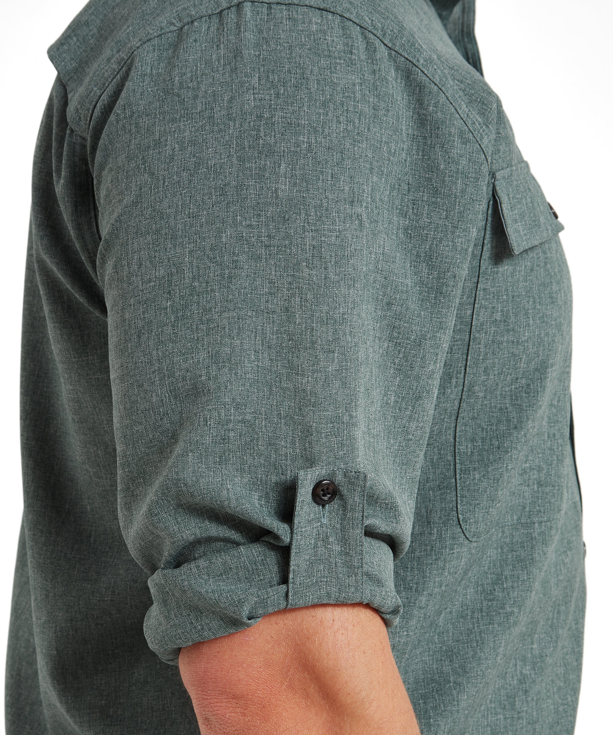 Findhorn Technical Fishing Shirt - Dark Olive - Image 6