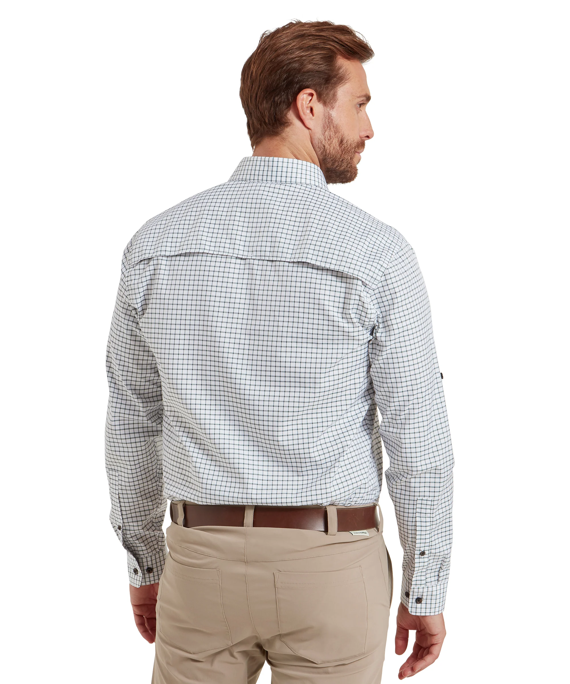Findhorn Technical Fishing Shirt - Dark Olive Check - Image 5
