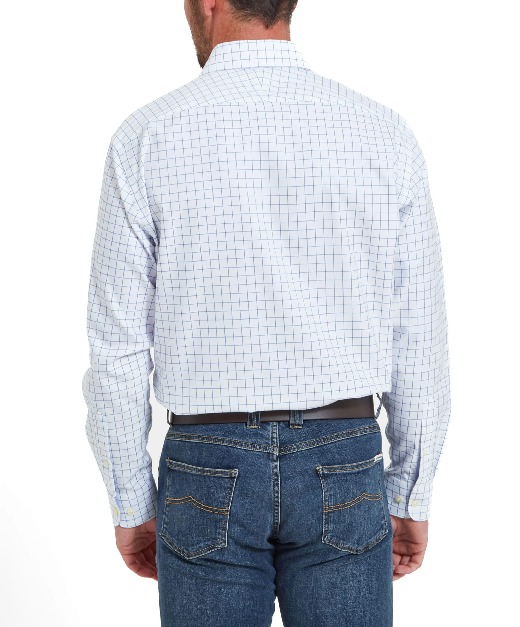Greenwich Tailored Shirt - Light Blue Check - Image 4