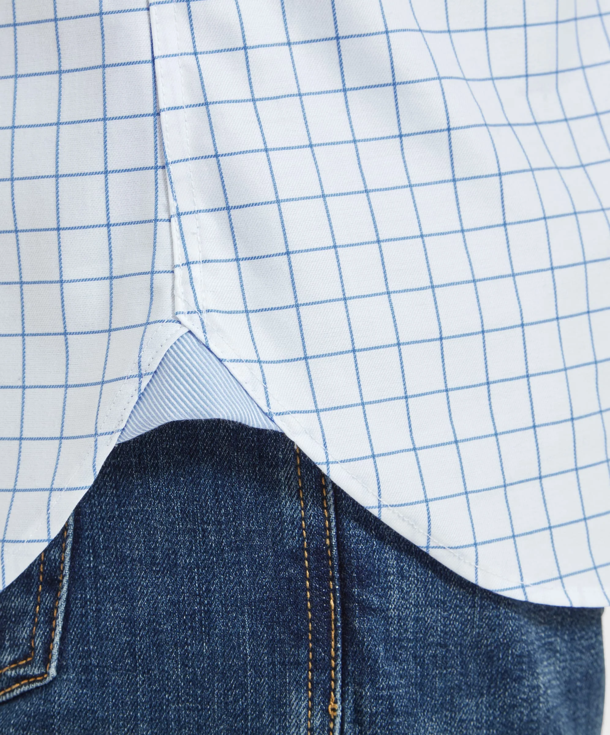 Greenwich Tailored Shirt - Light Blue Check - Image 7