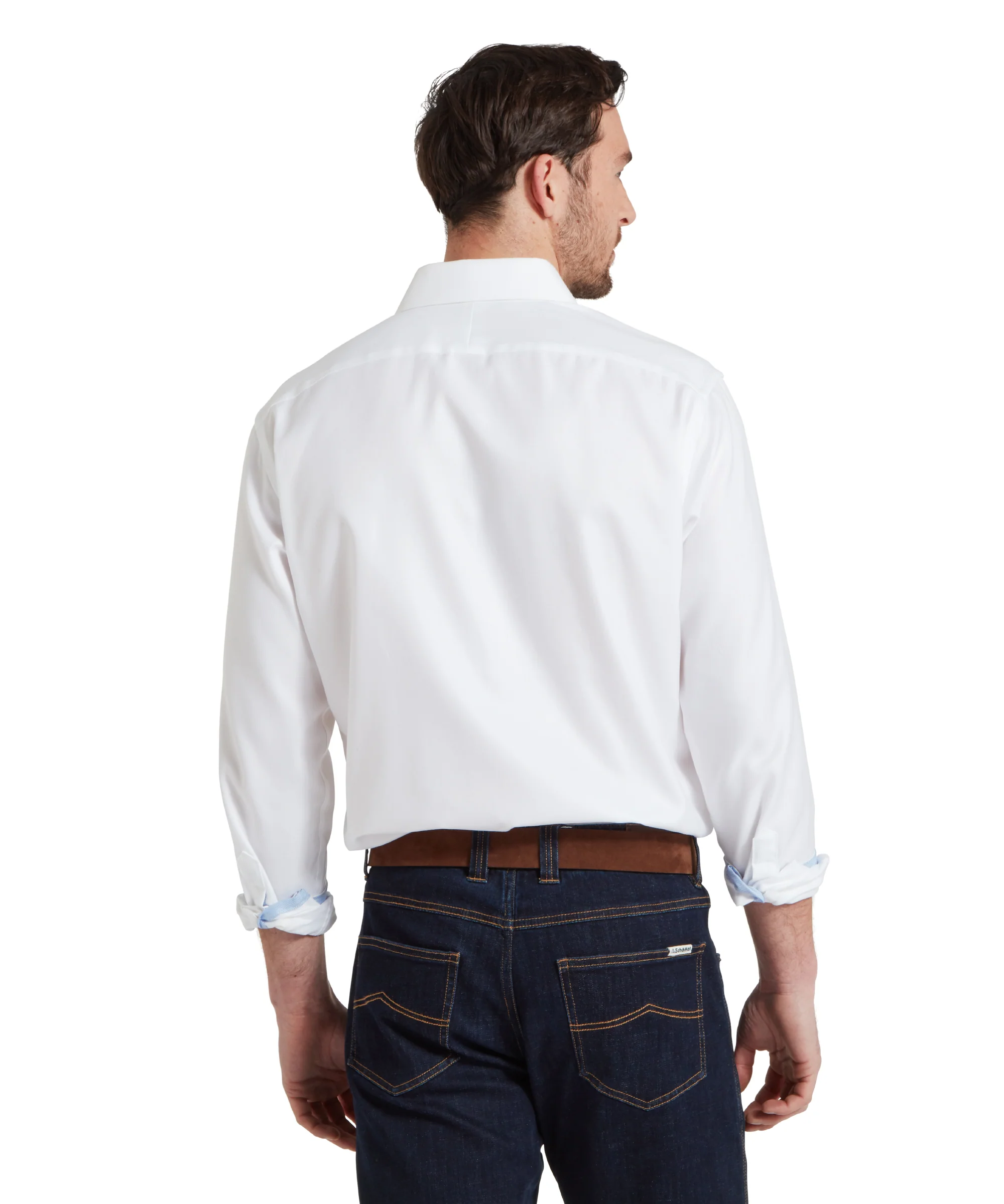 Greenwich Tailored Shirt - White Diagonal - Image 5