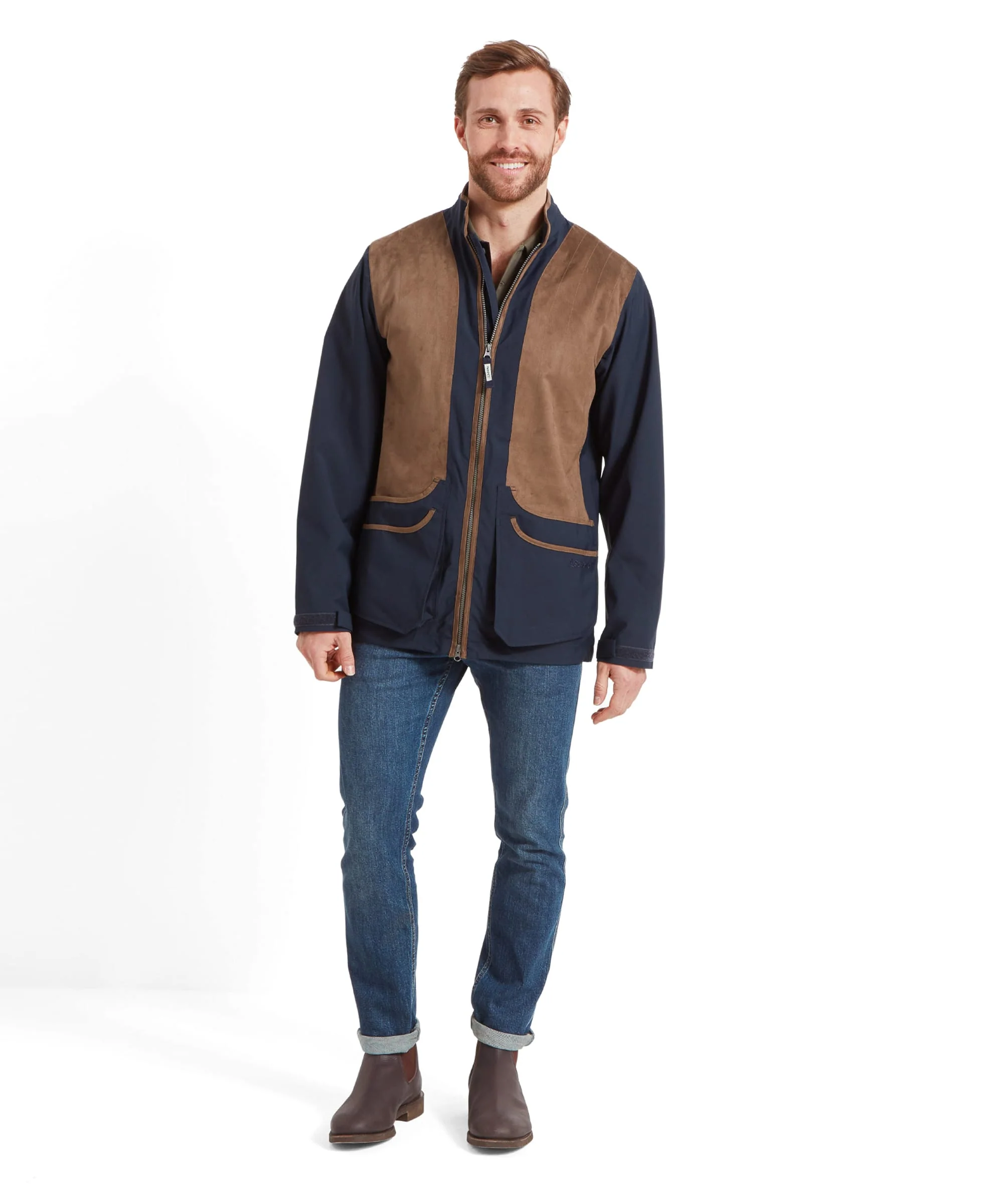Grimsthorpe Clay Shooting Jacket - True Navy - Image 3