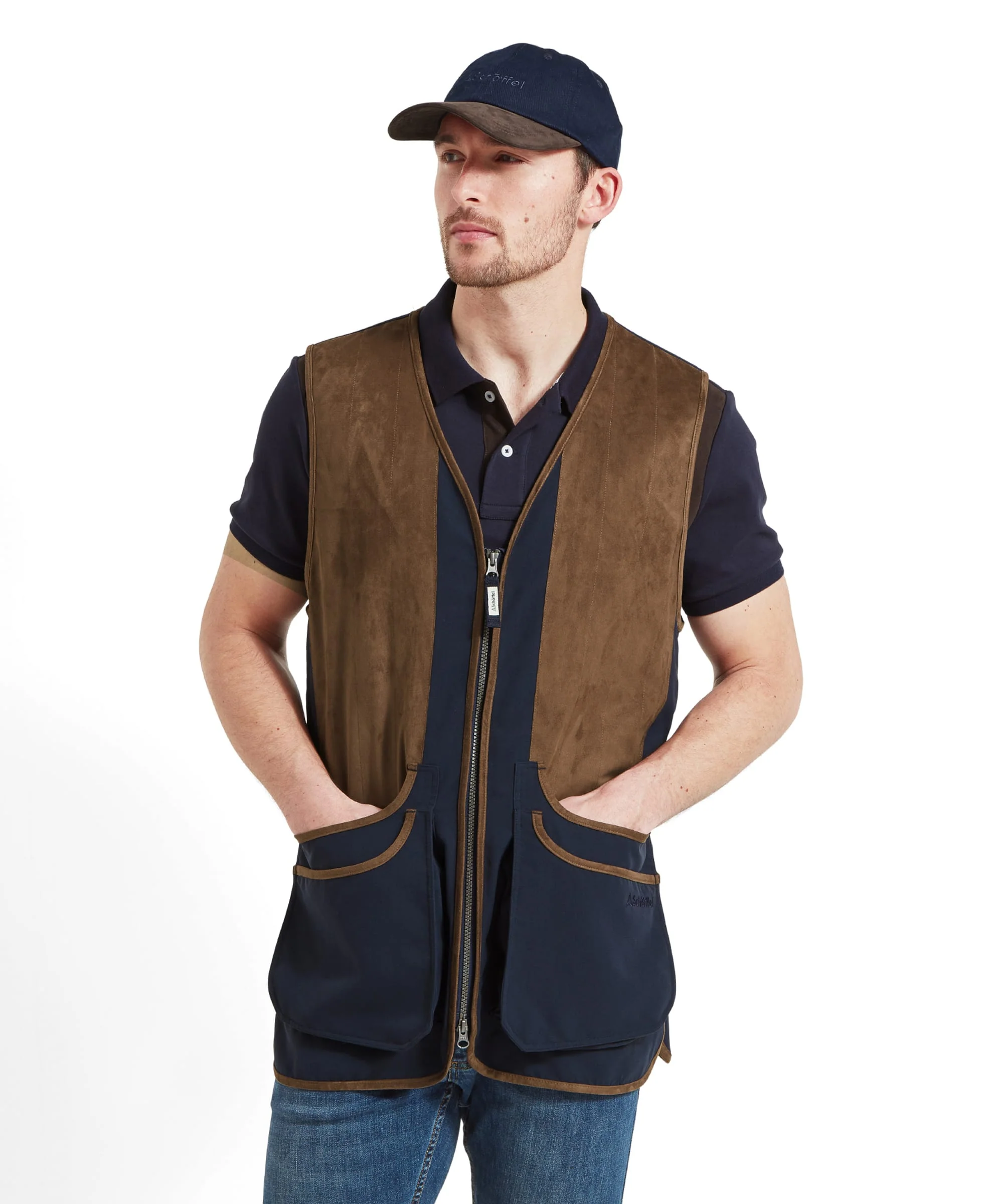 Grimsthorpe Clay Shooting Vest - True Navy - Image 2