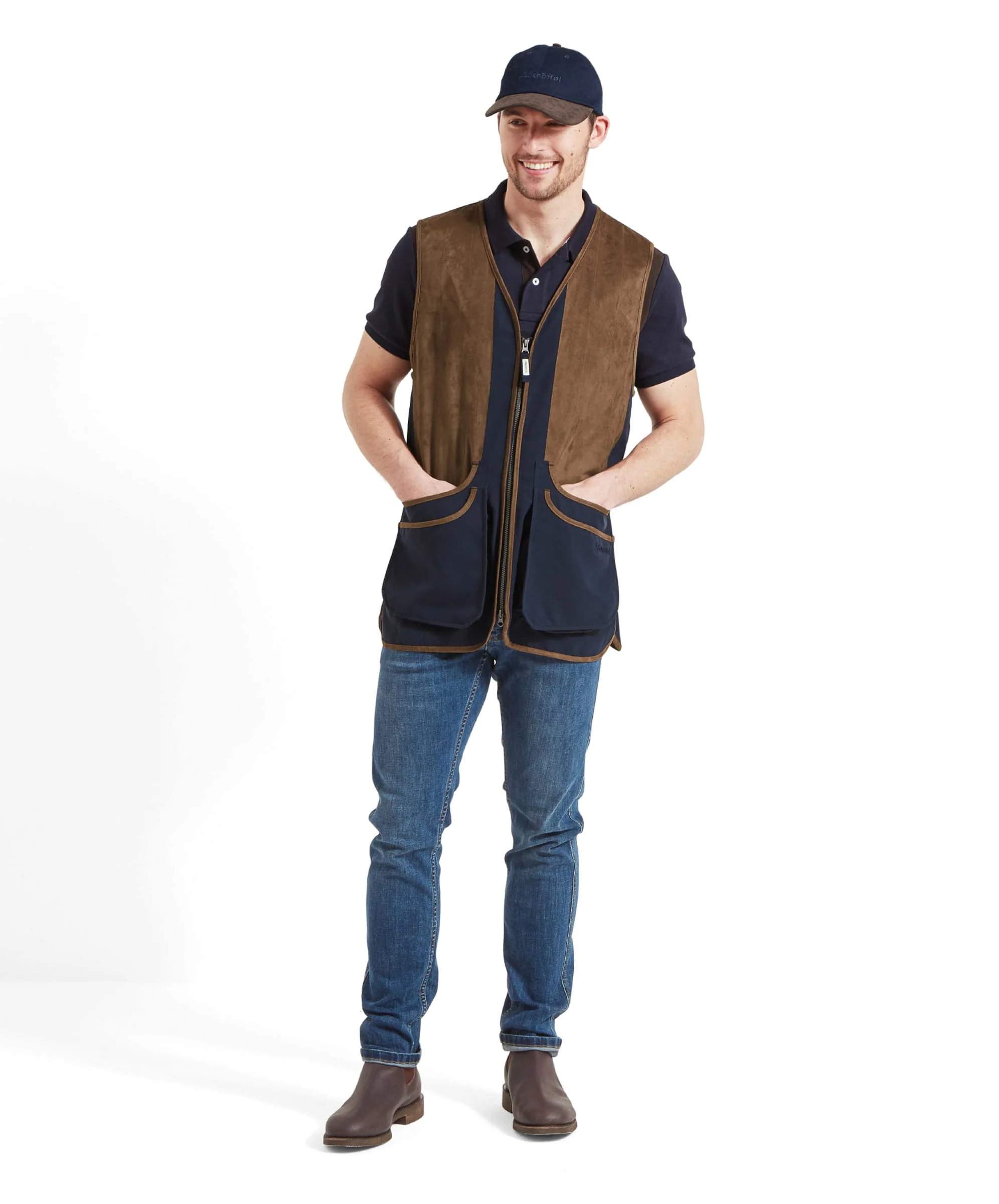 Grimsthorpe Clay Shooting Vest - True Navy - Image 3