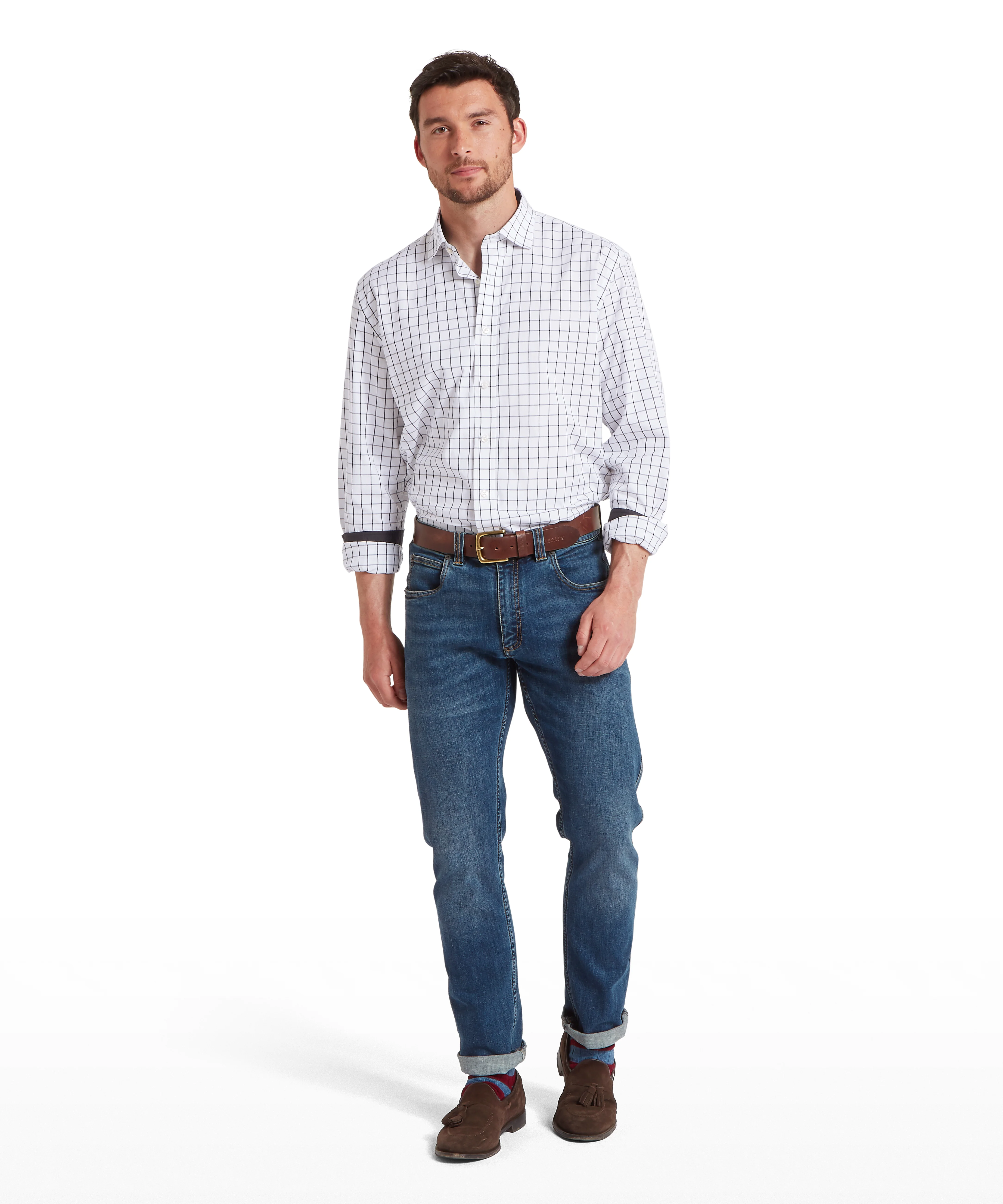 Halesworth Tailored Shirt - Blue Check - Image 3