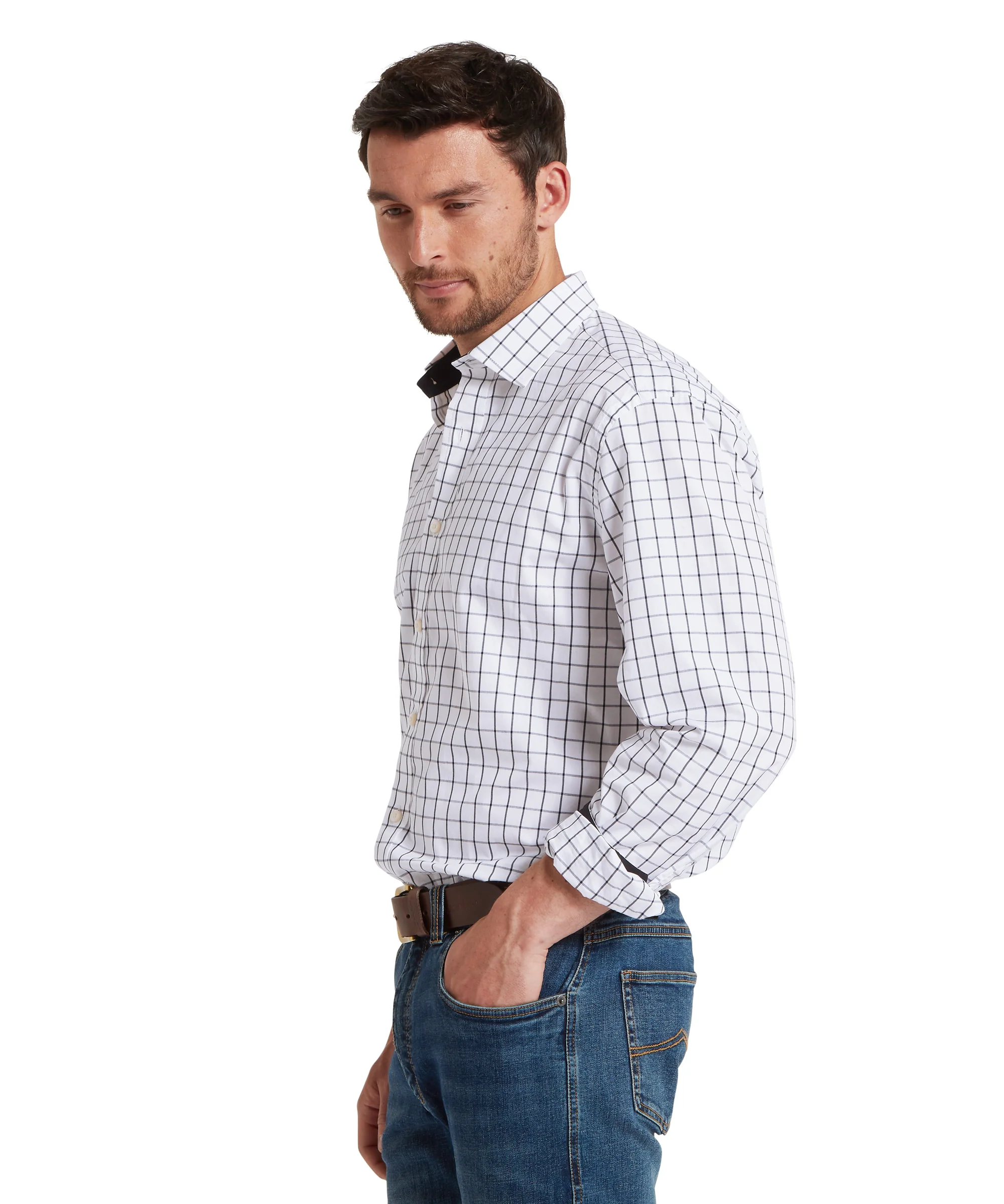 Halesworth Tailored Shirt - Blue Check - Image 4