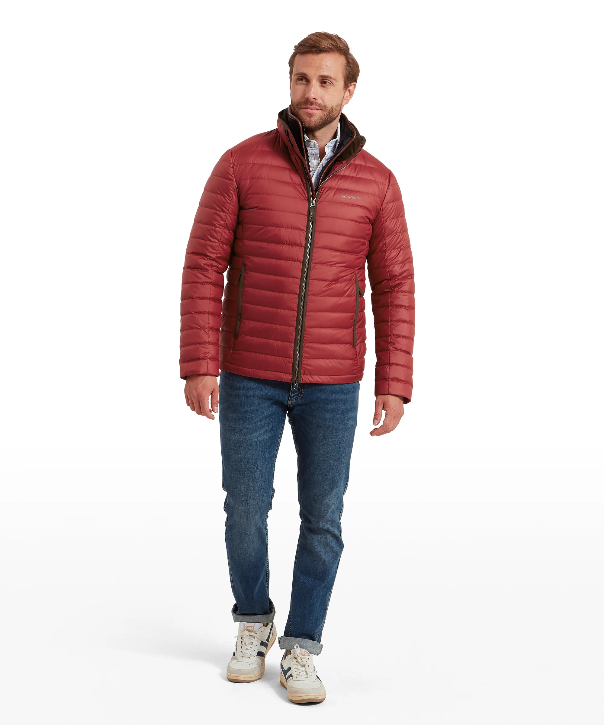 Hallaton Down Jacket - Chilli - Image 3
