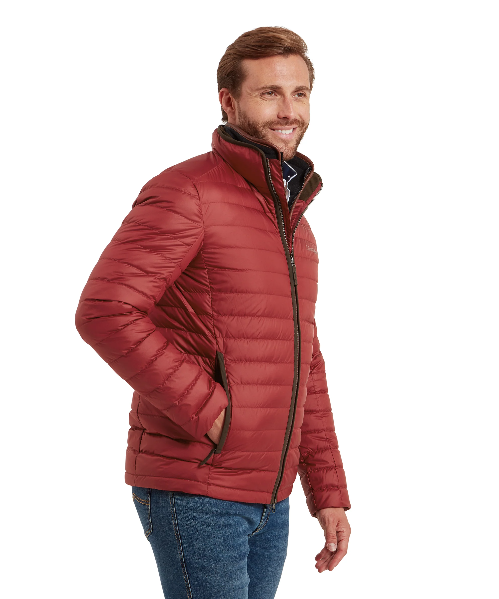 Hallaton Down Jacket - Chilli - Image 5